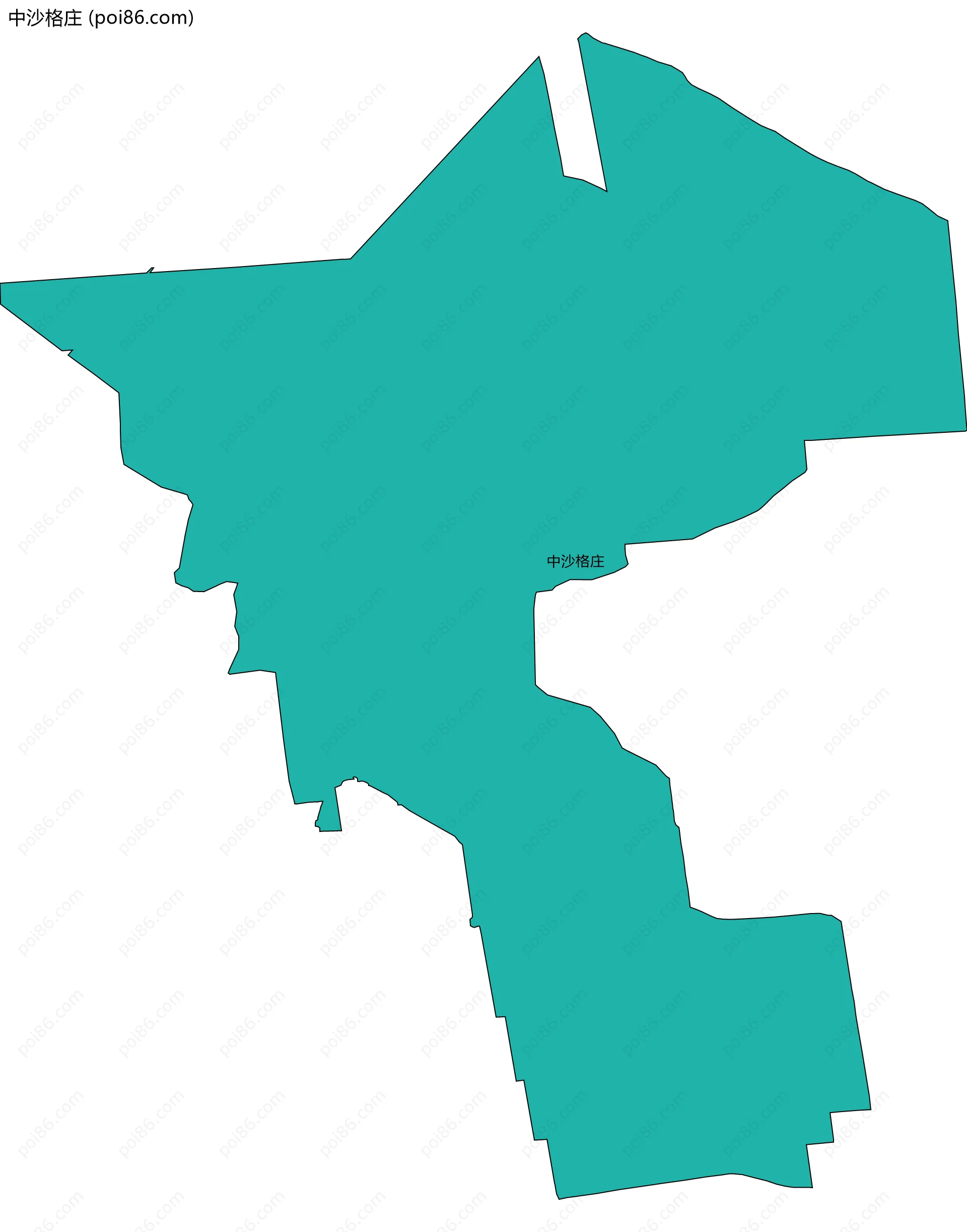 中沙格庄边界地图