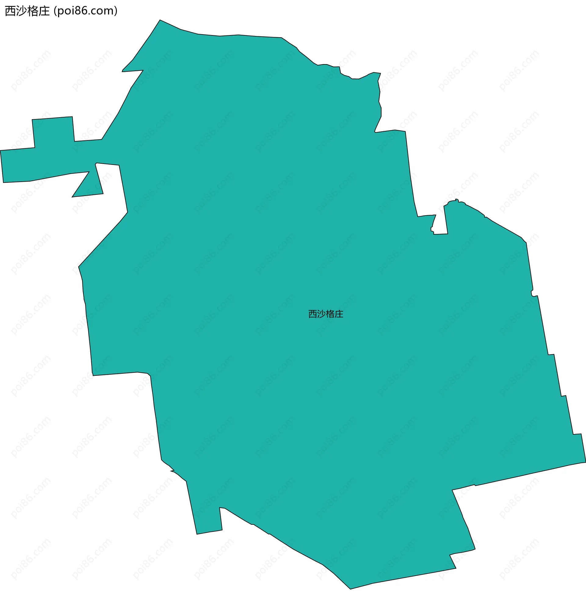 西沙格庄边界地图