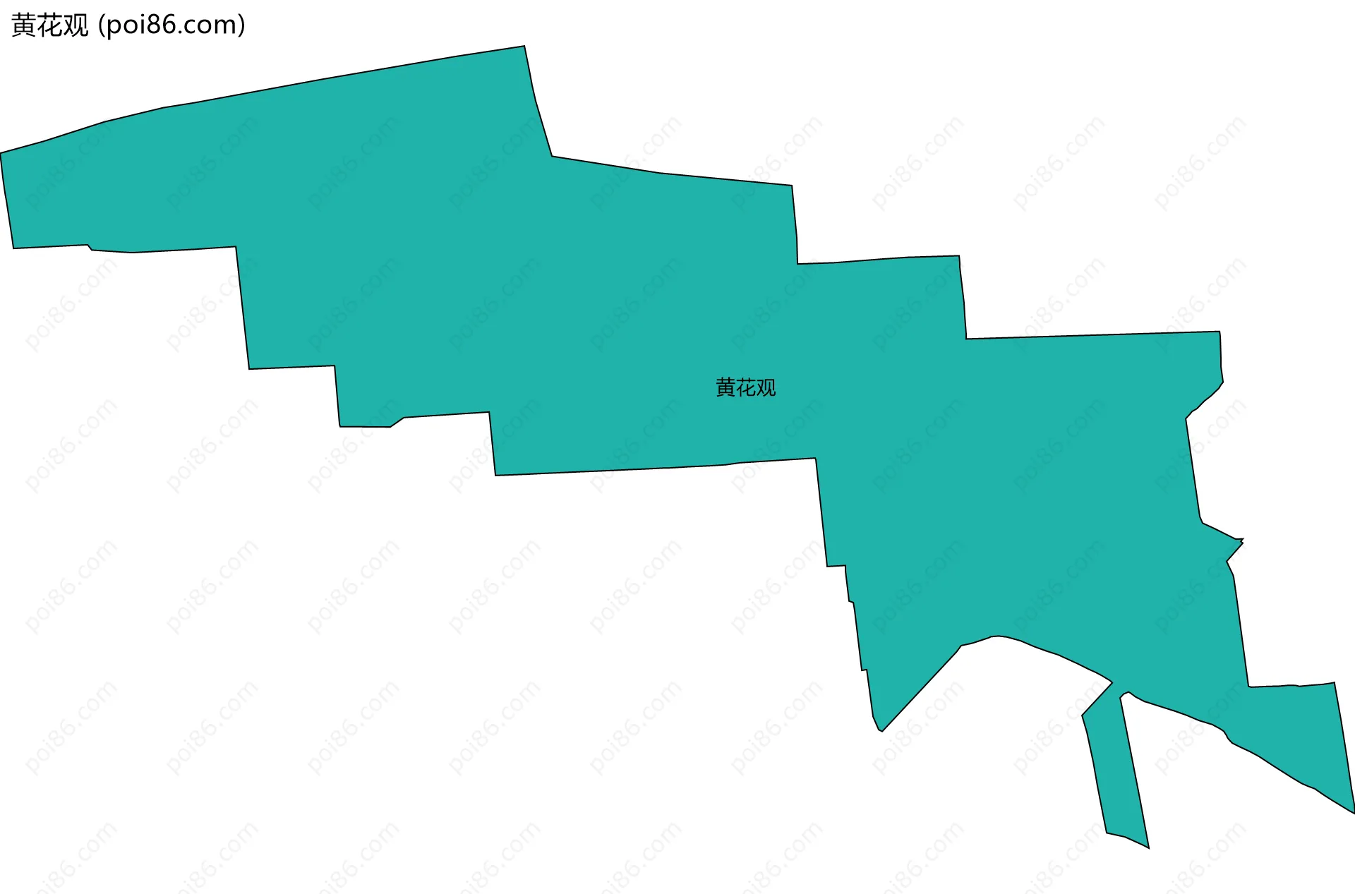黄花观边界地图
