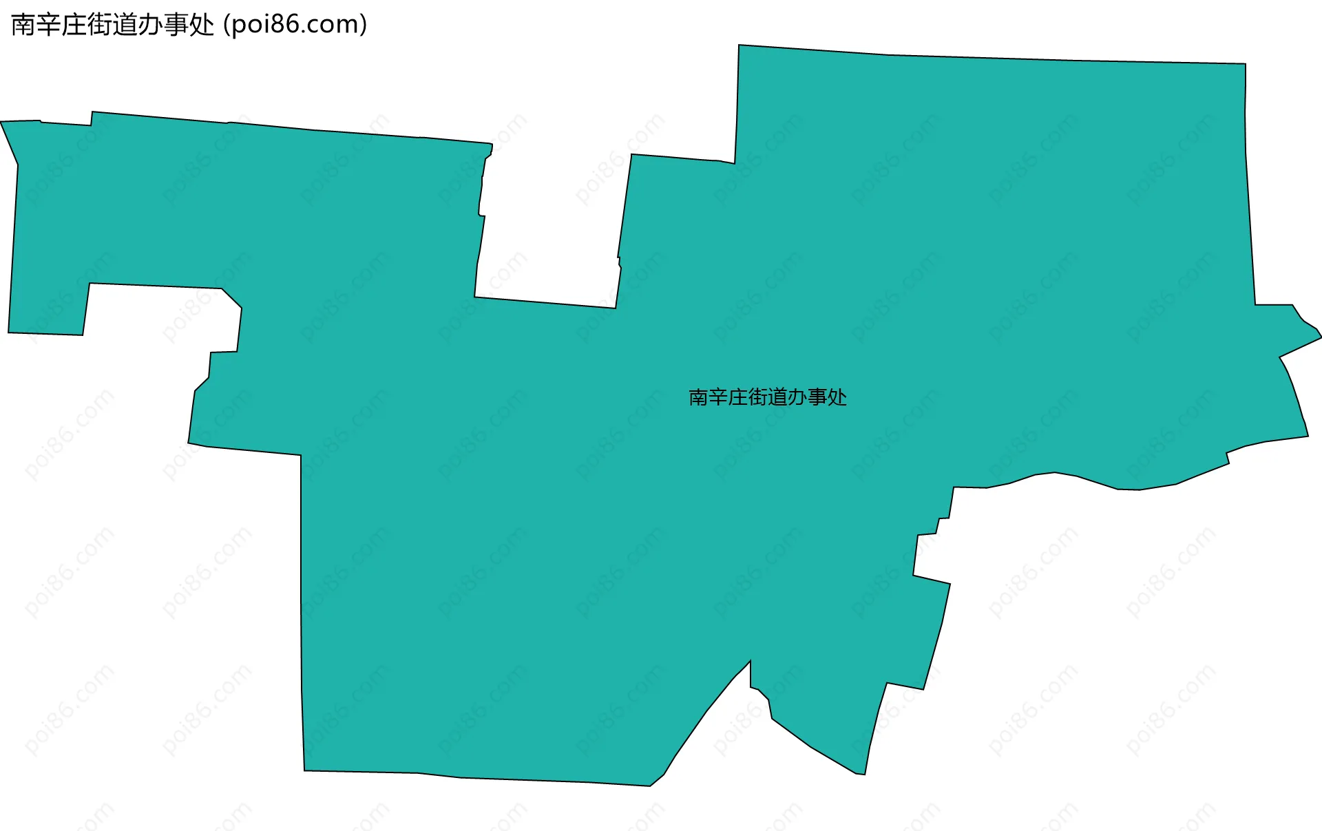 南辛庄街道办事处边界地图