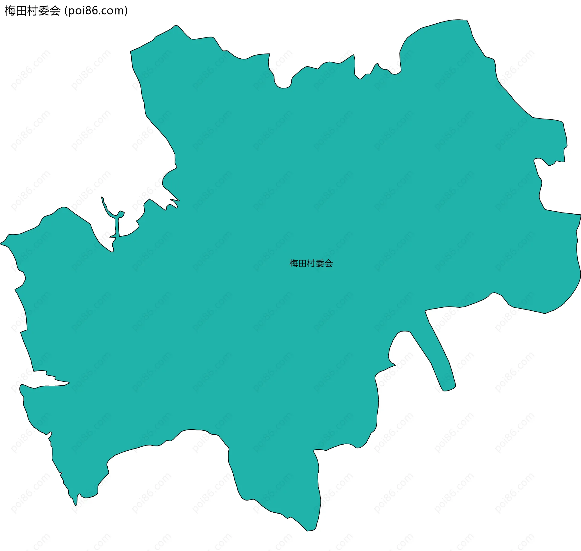 梅田村委会边界地图