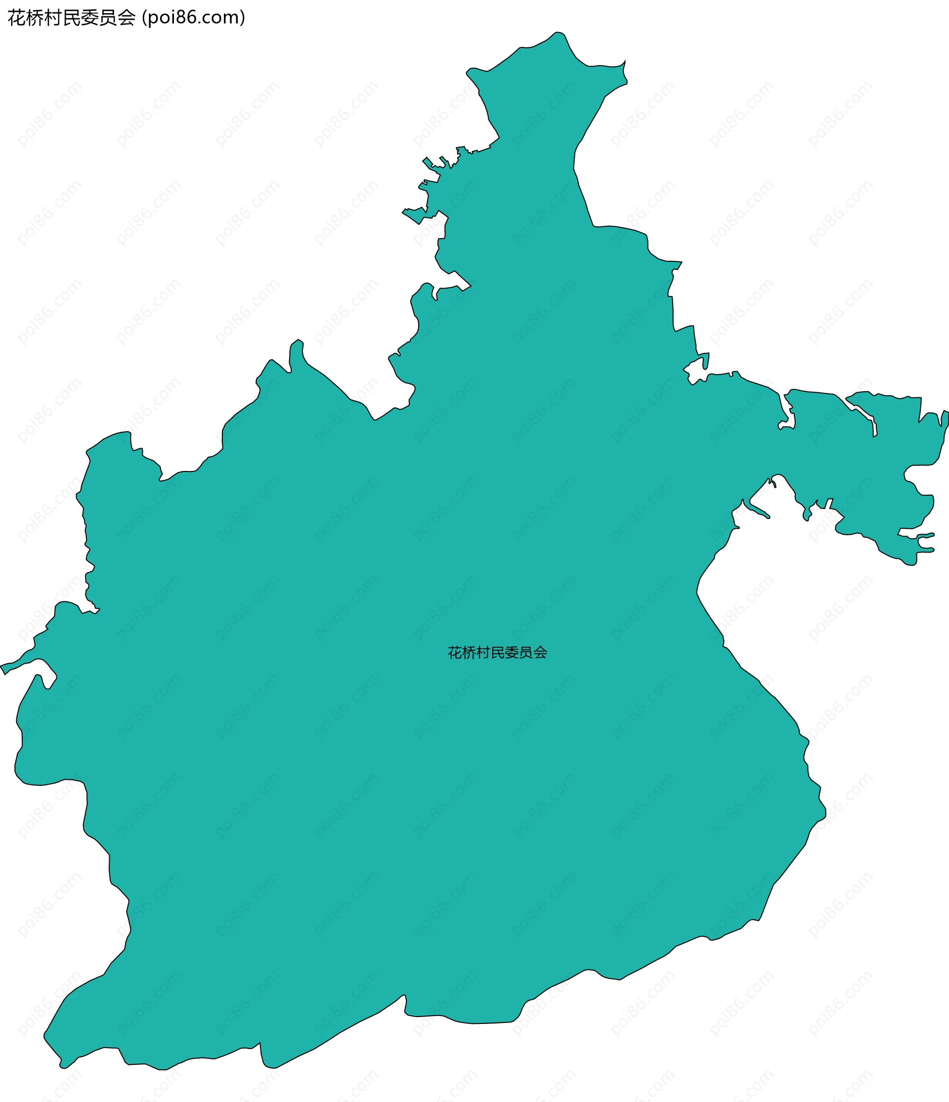 花桥村民委员会边界地图