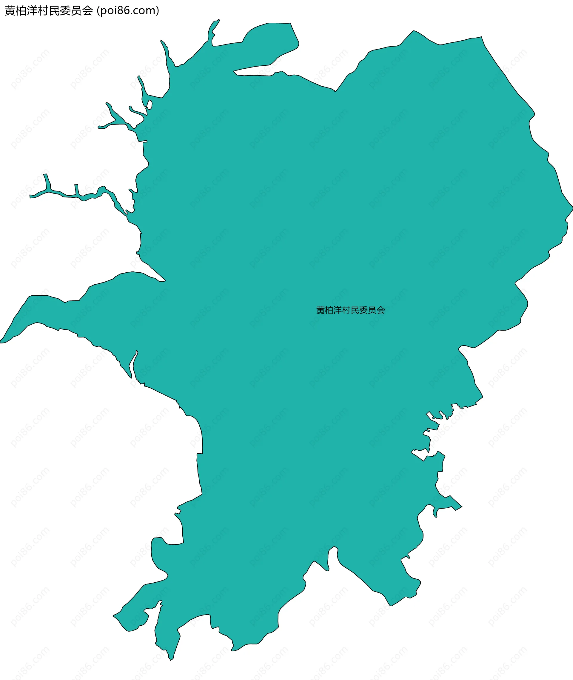 黄柏洋村民委员会边界地图