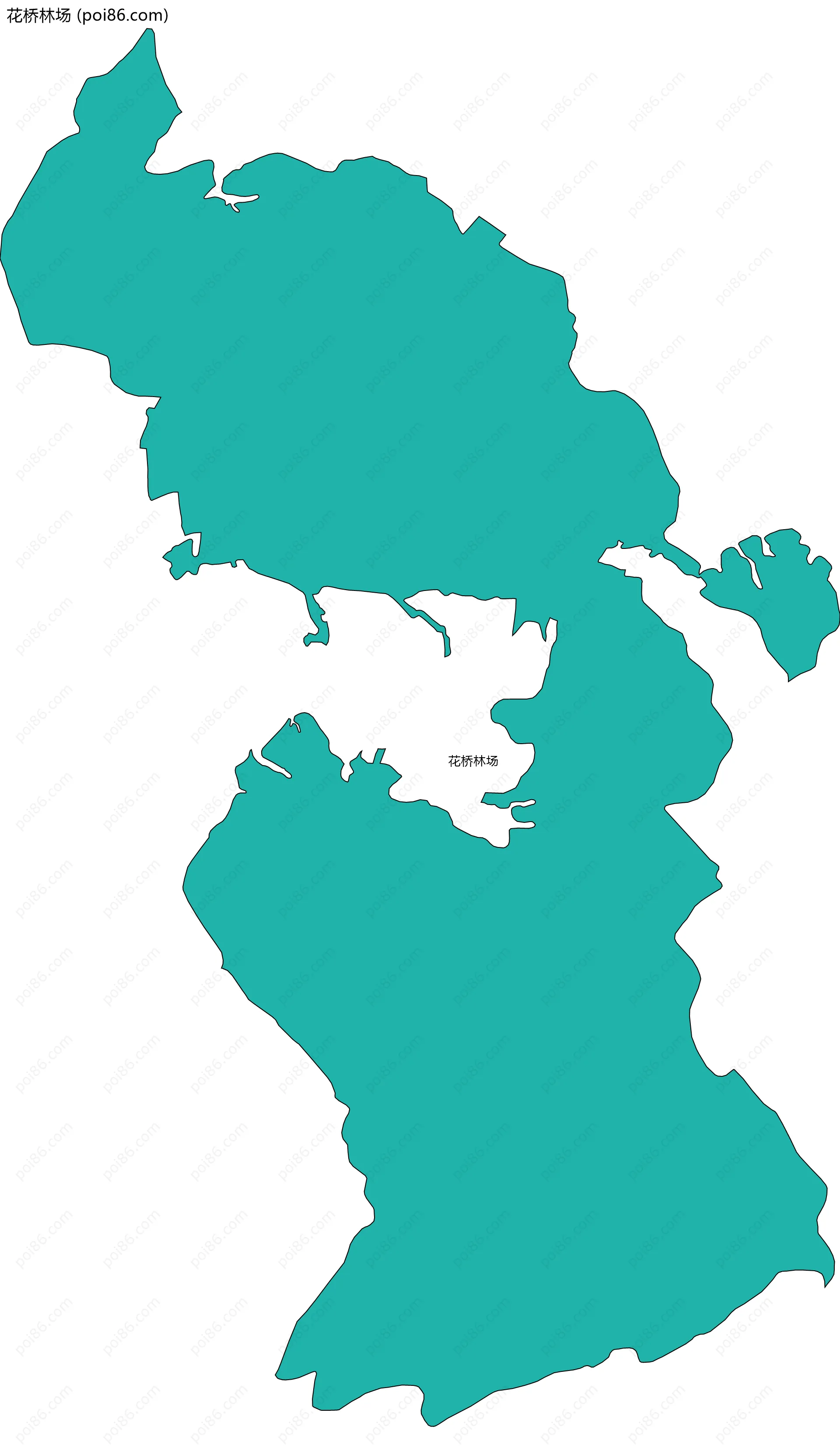 花桥林场边界地图