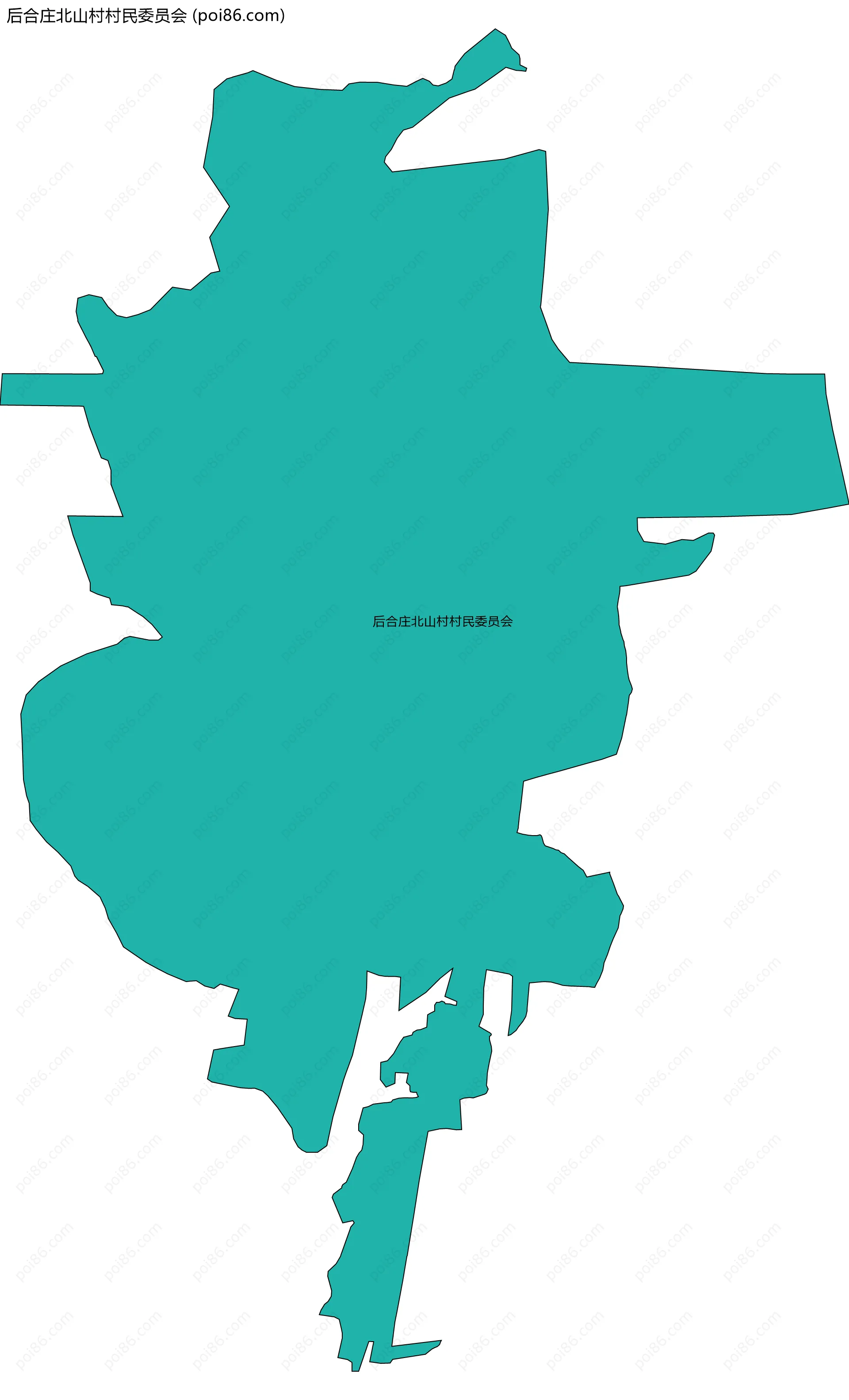 后合庄北山村村民委员会边界地图