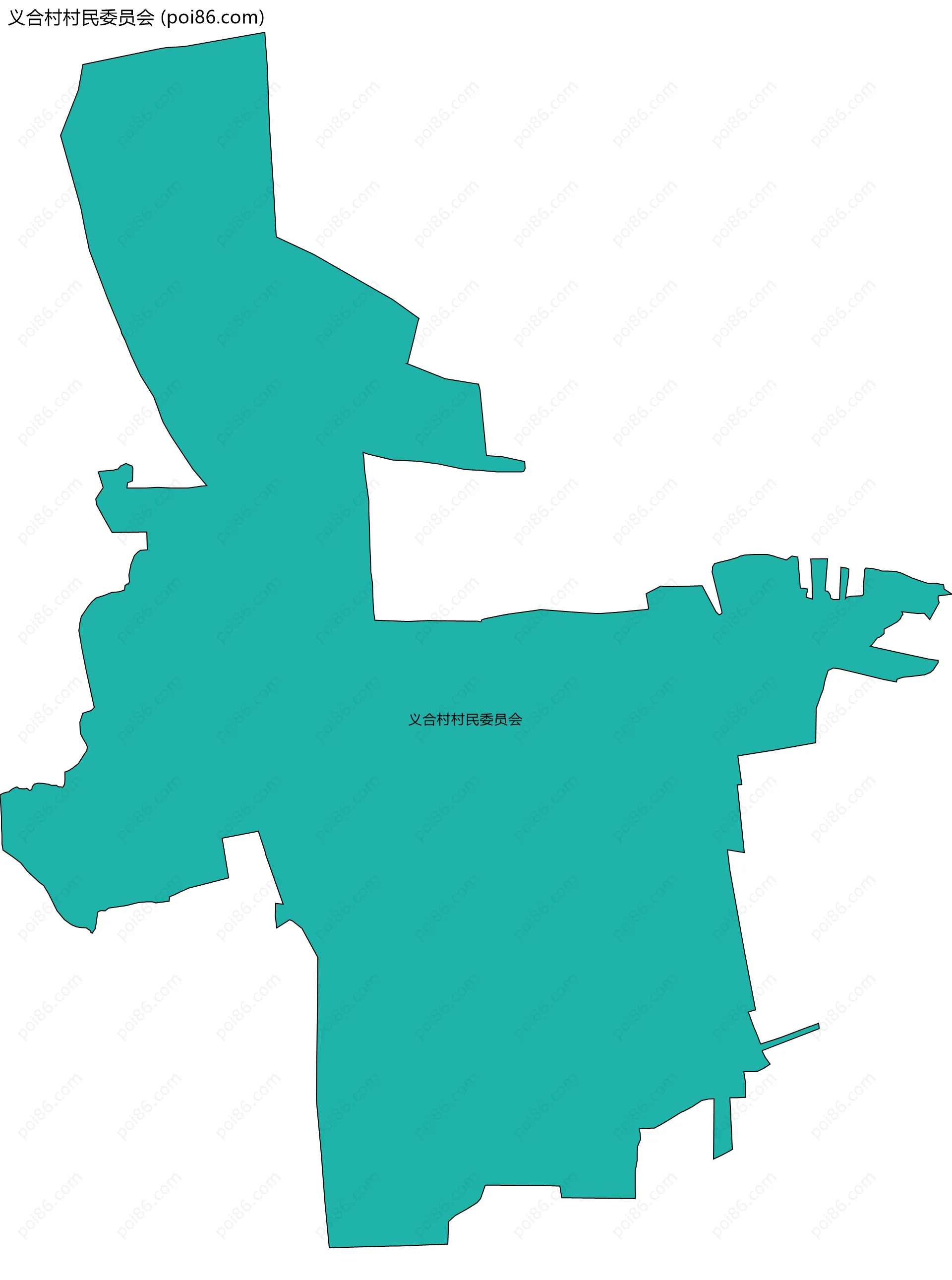 义合村村民委员会边界地图