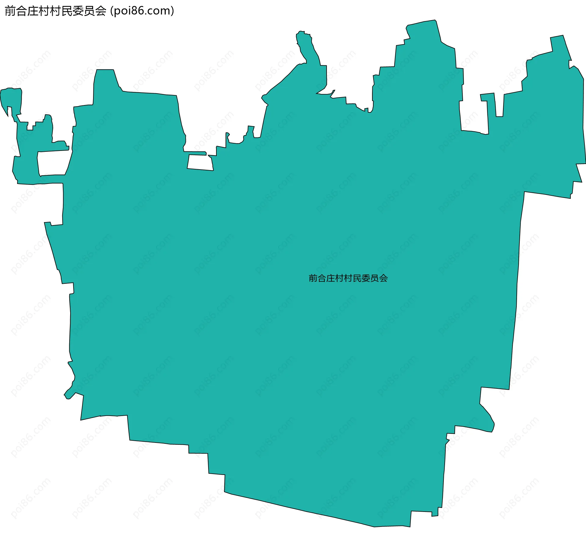 前合庄村村民委员会边界地图
