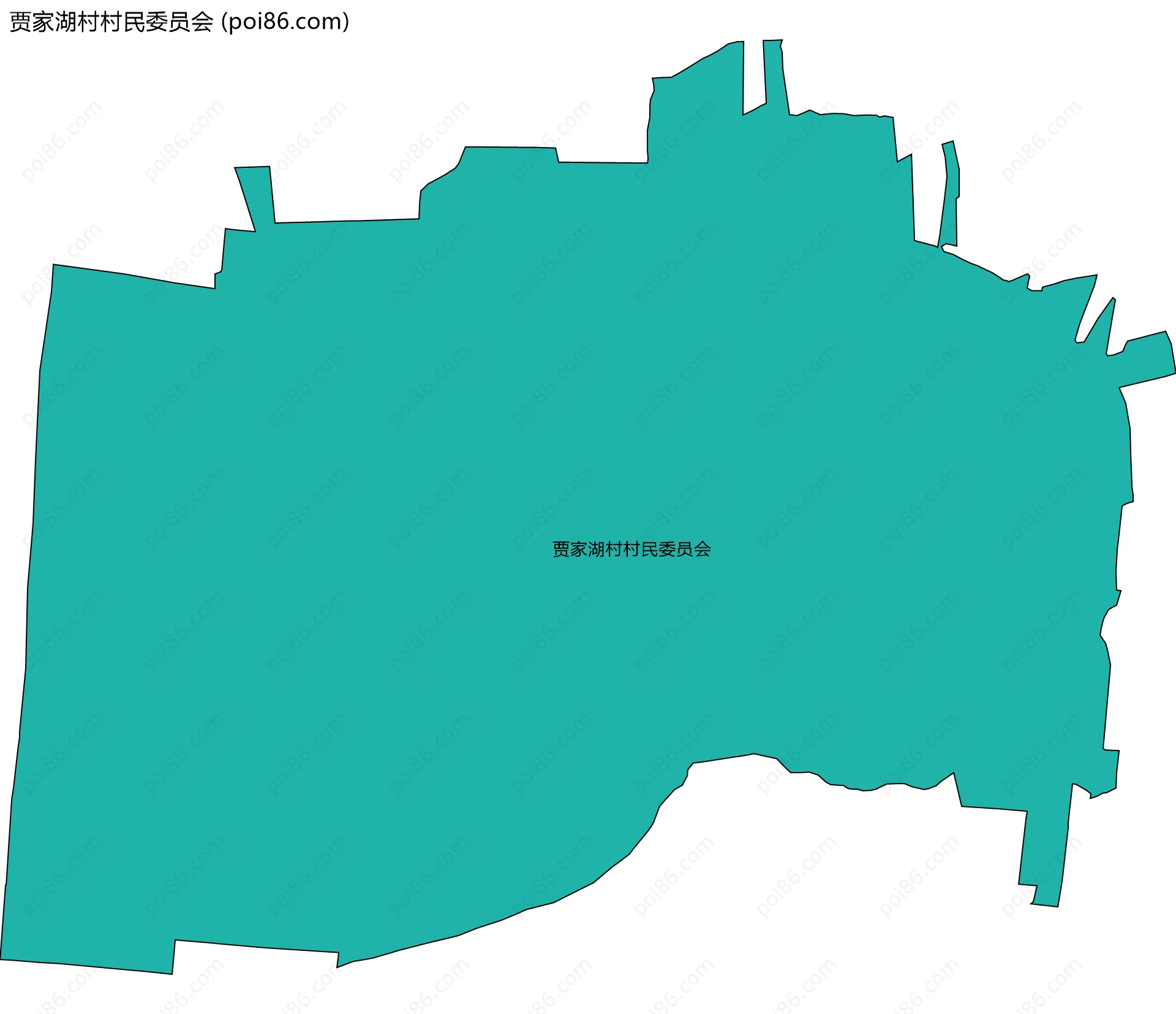 贾家湖村村民委员会边界地图