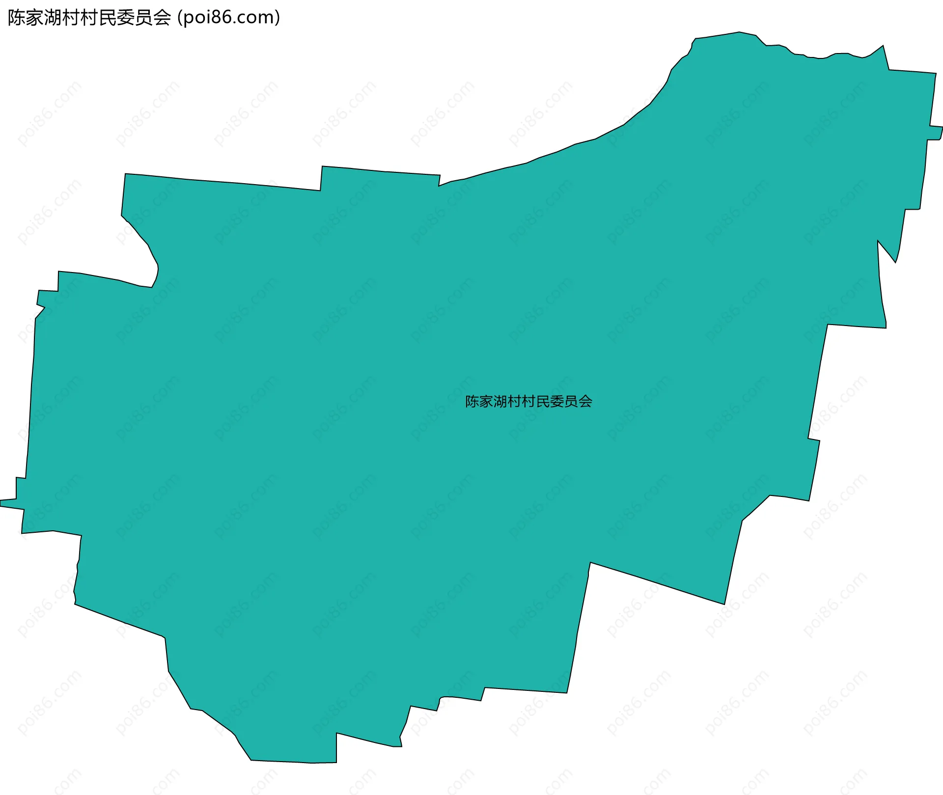陈家湖村村民委员会边界地图