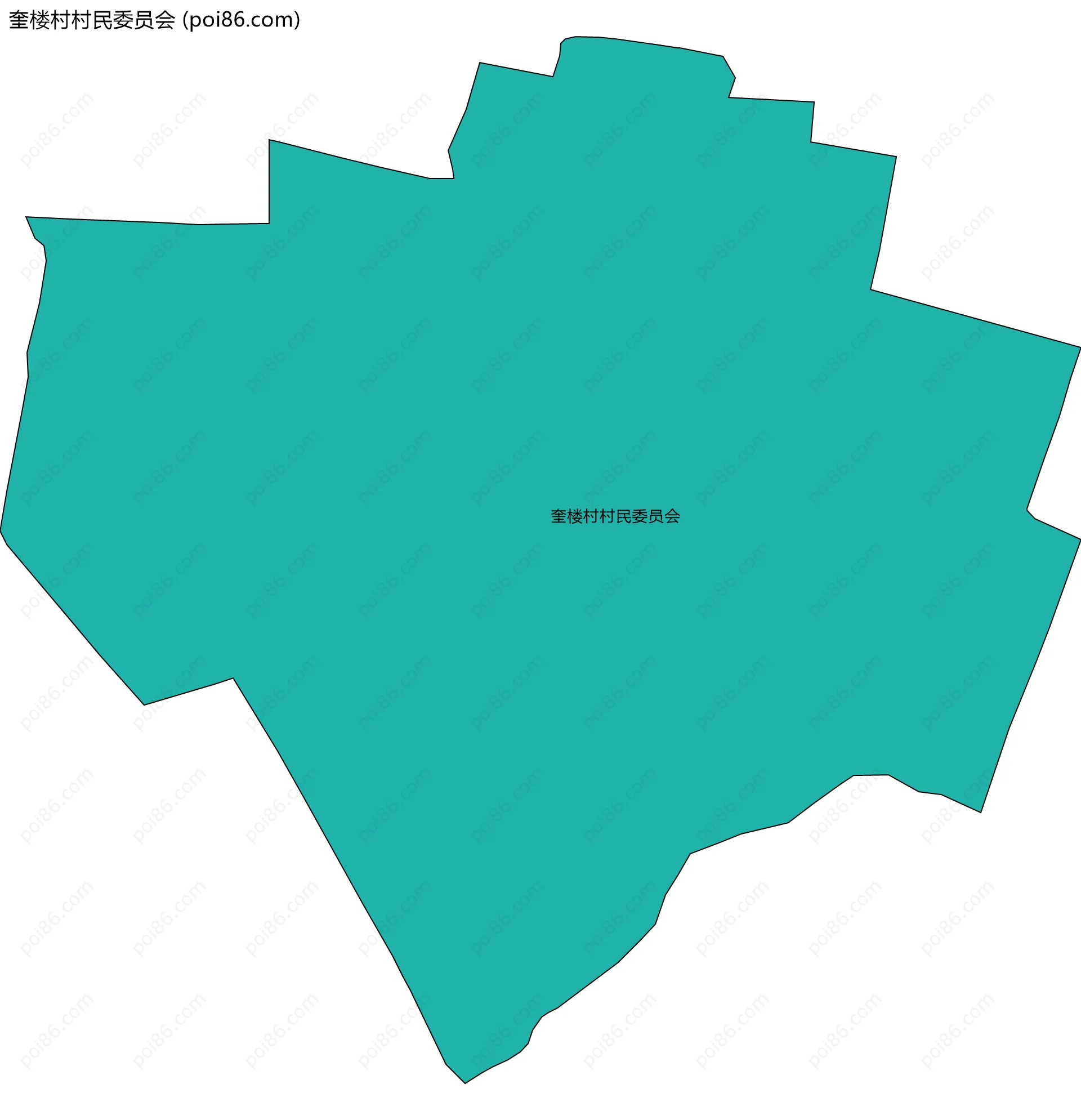 奎楼村村民委员会边界地图