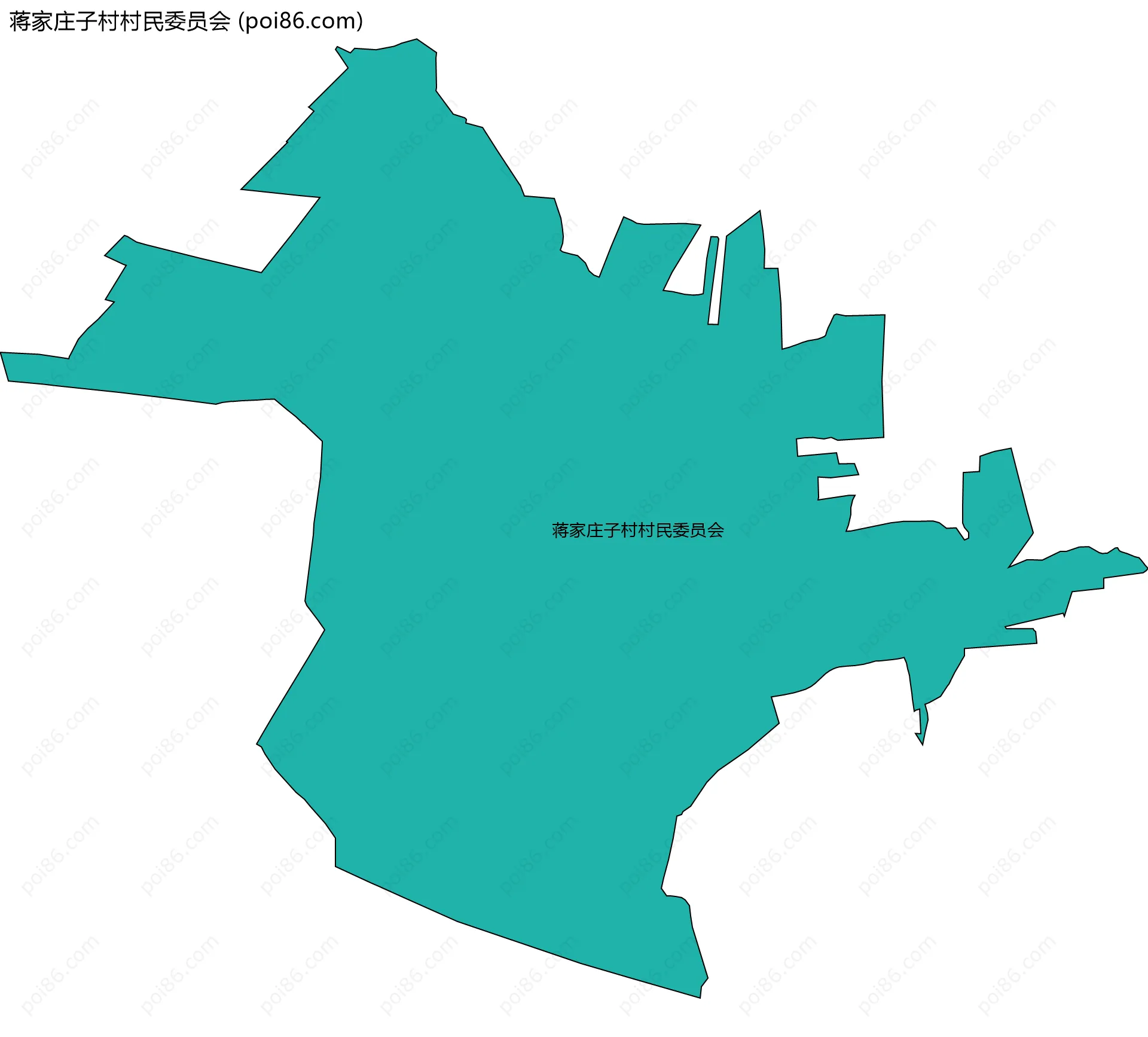 蒋家庄子村村民委员会边界地图