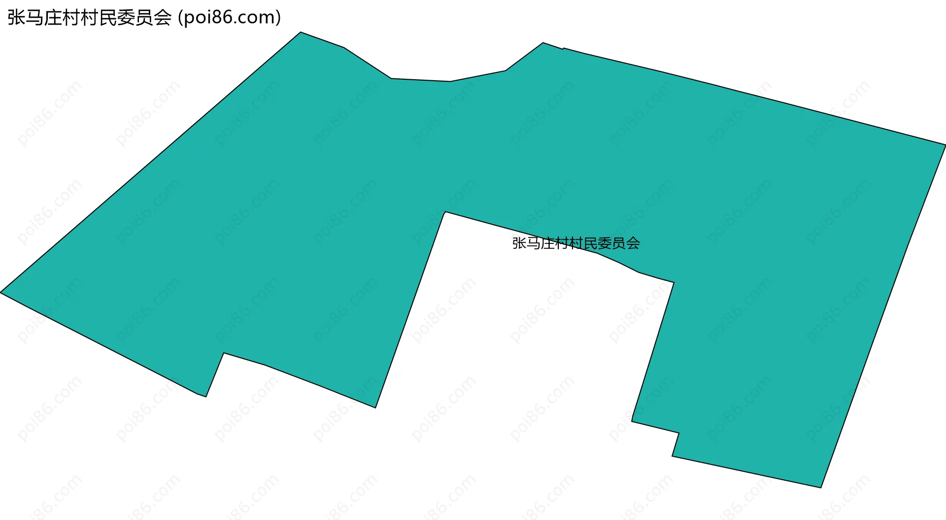 张马庄村村民委员会边界地图
