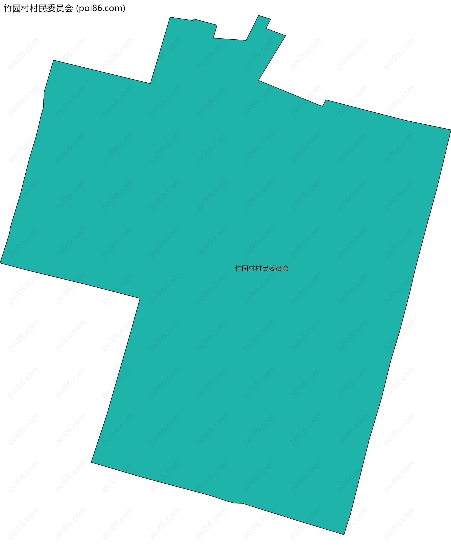 竹园村村民委员会边界地图