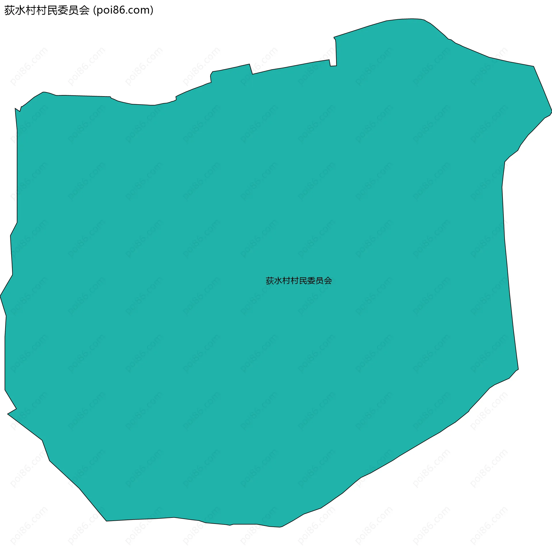 荻水村村民委员会边界地图