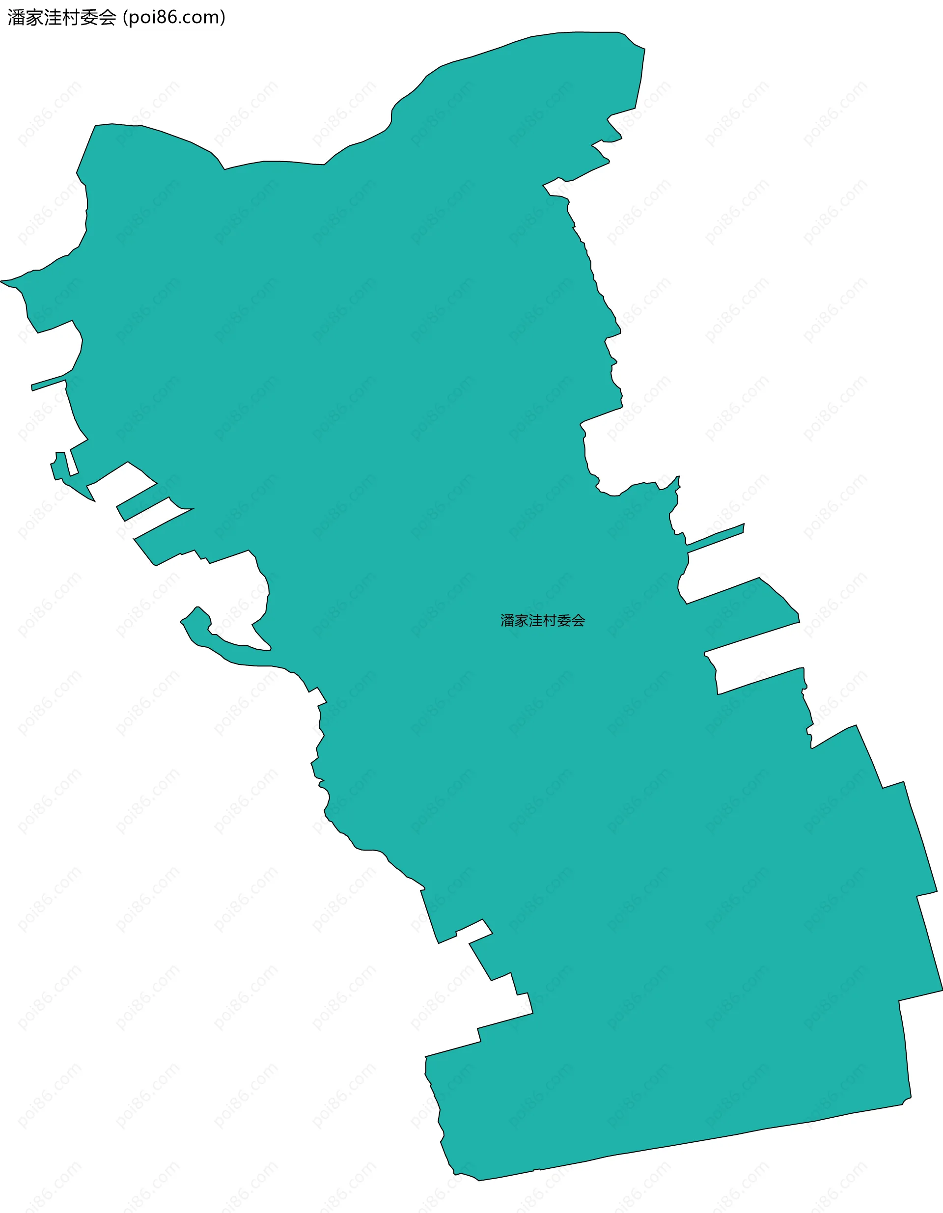 潘家洼村委会边界地图