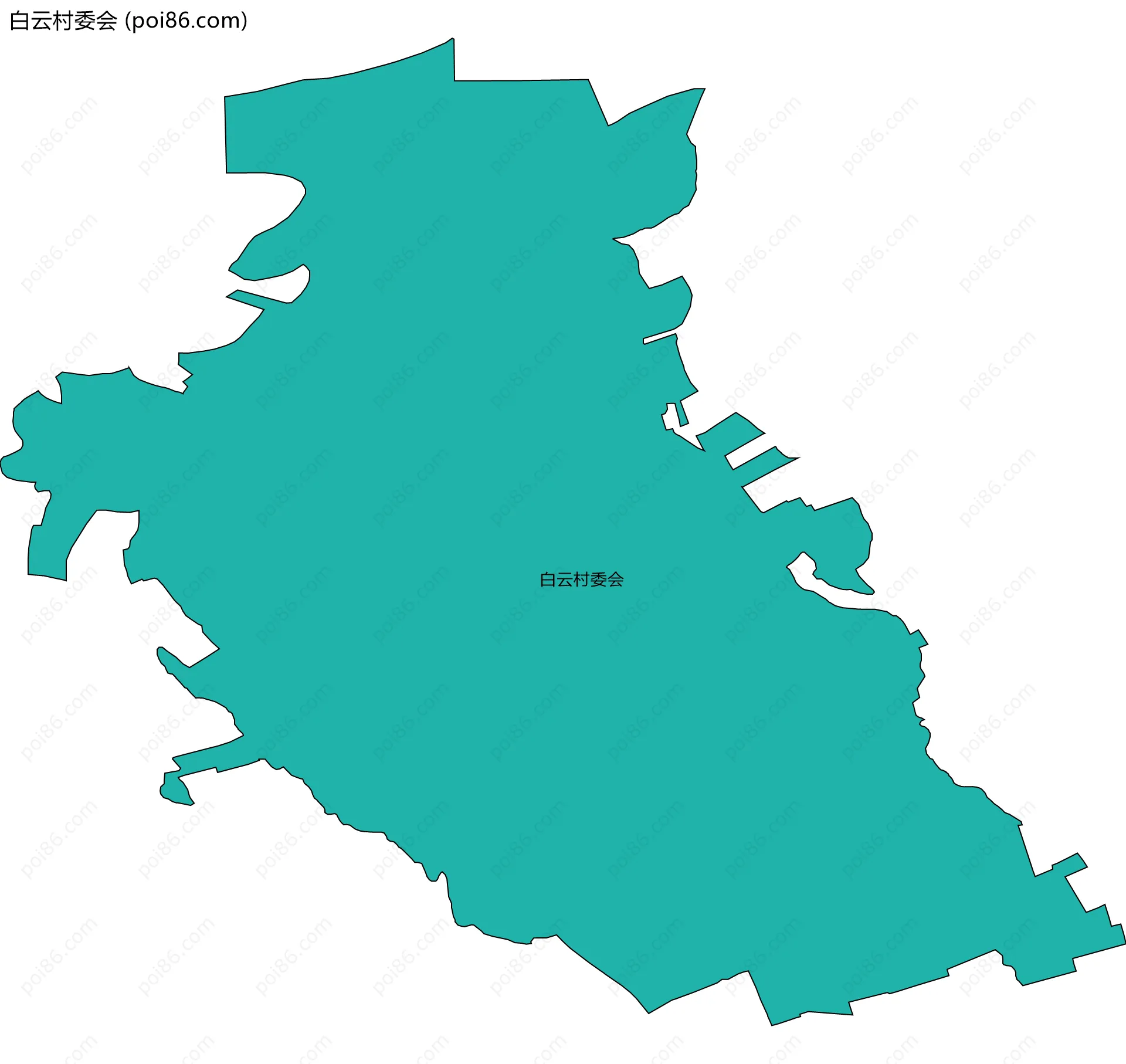 白云村委会边界地图