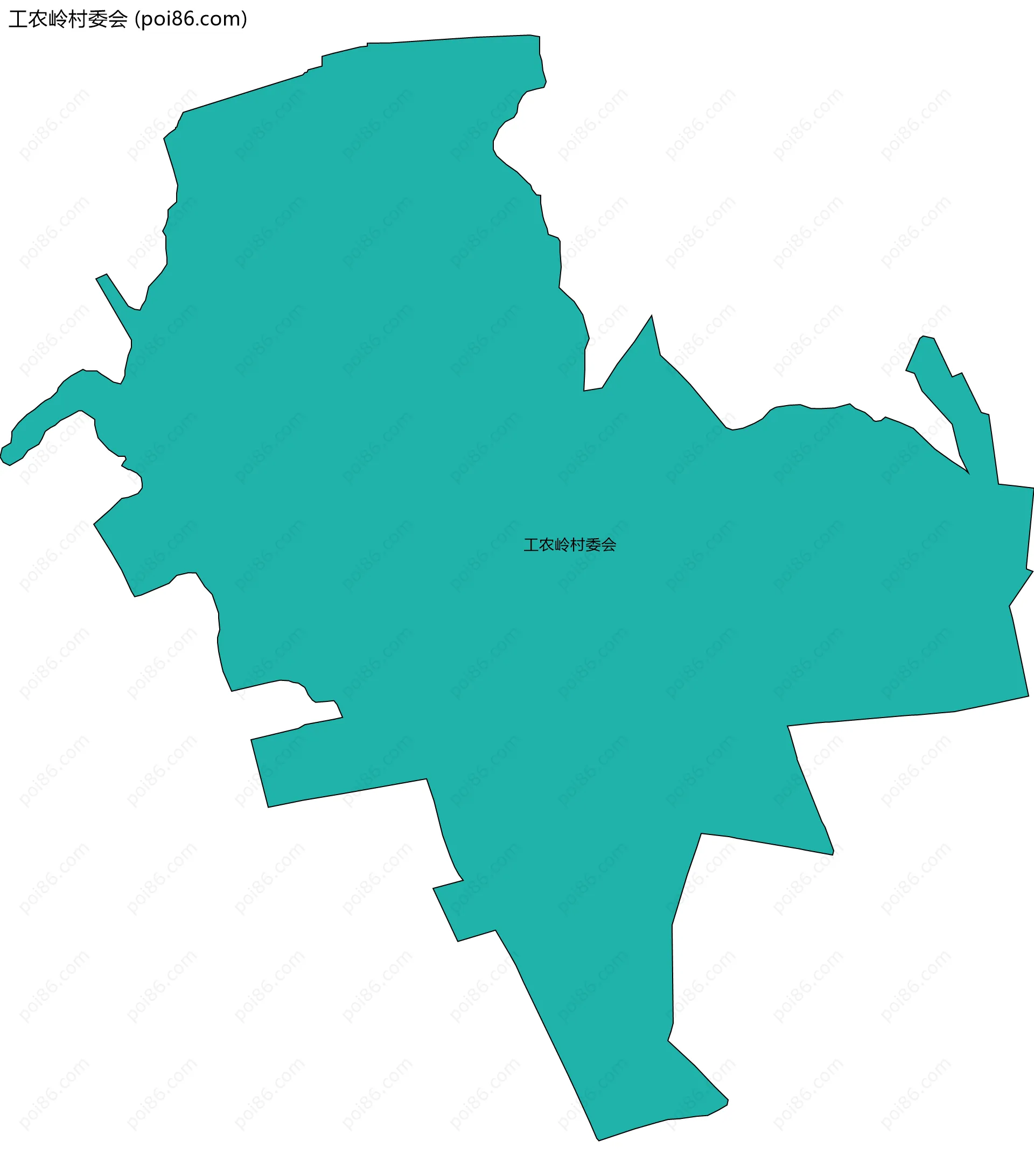 工农岭村委会边界地图