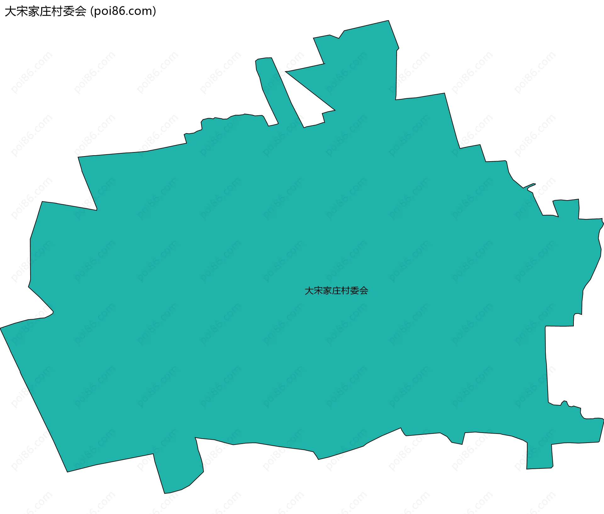 大宋家庄村委会边界地图