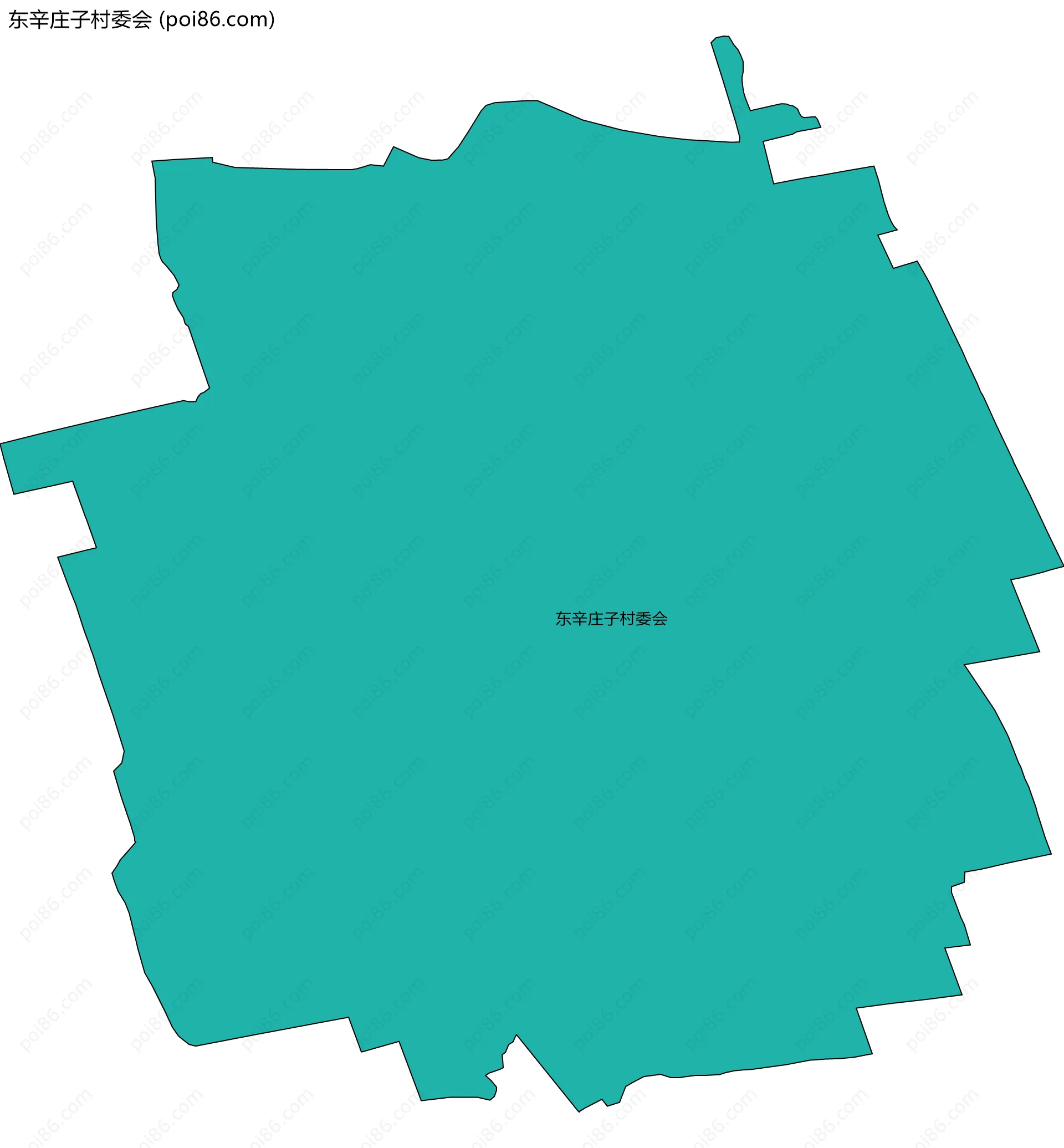 东辛庄子村委会边界地图