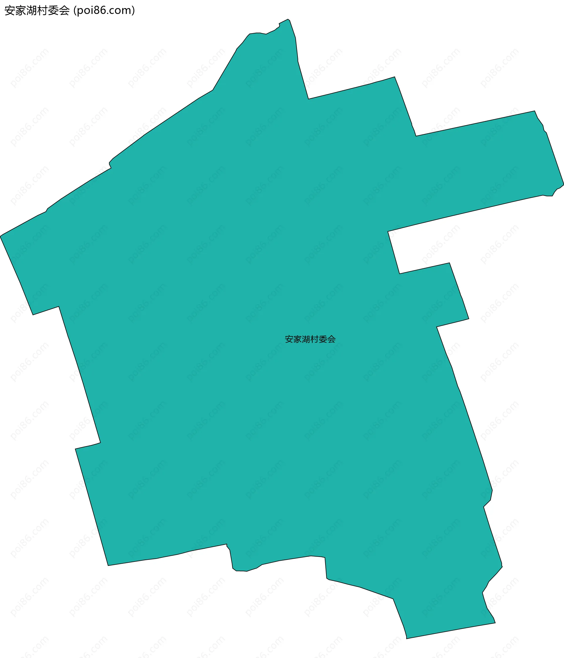 安家湖村委会边界地图