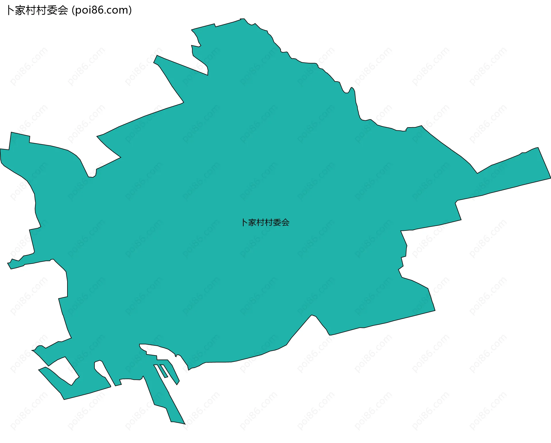 卜家村村委会边界地图