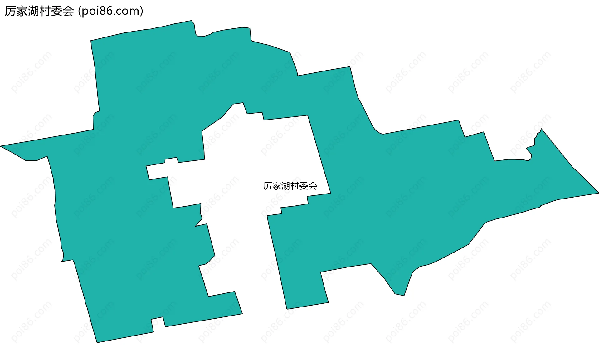 厉家湖村委会边界地图