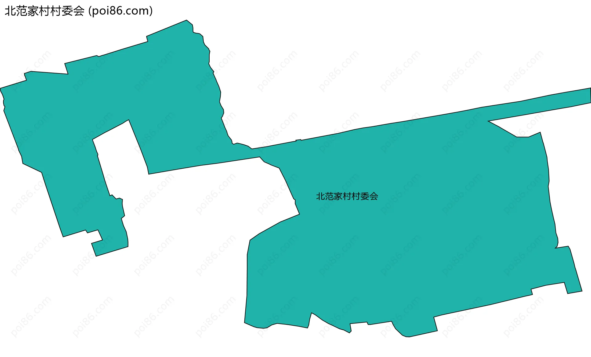 北范家村村委会边界地图