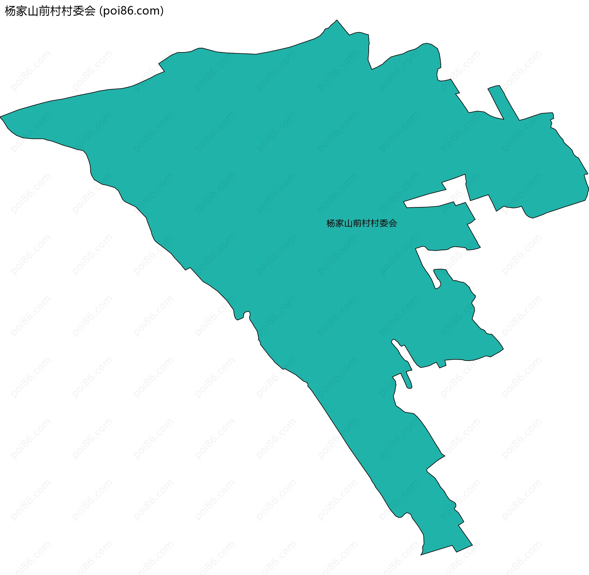 杨家山前村村委会边界地图