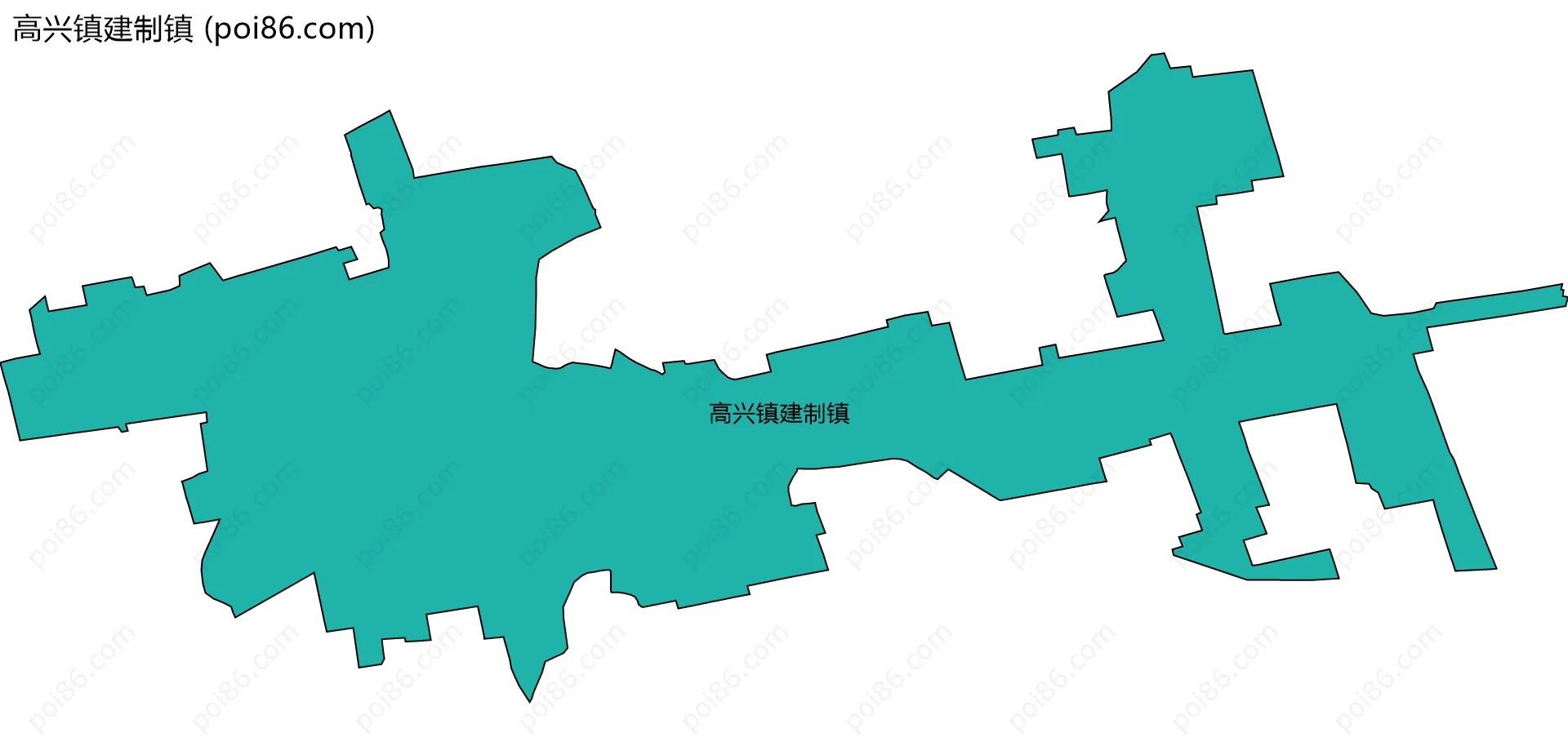高兴镇建制镇边界地图