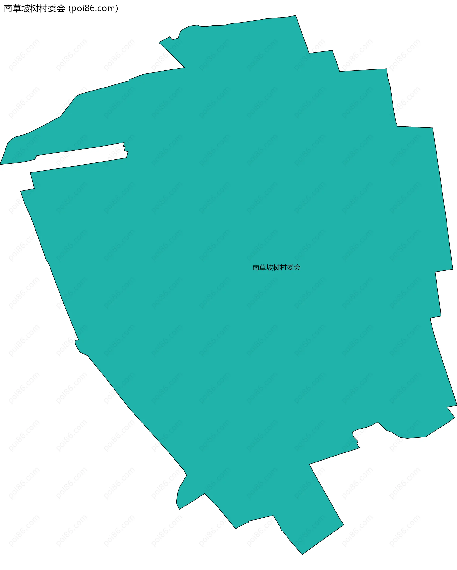 南草坡树村委会边界地图