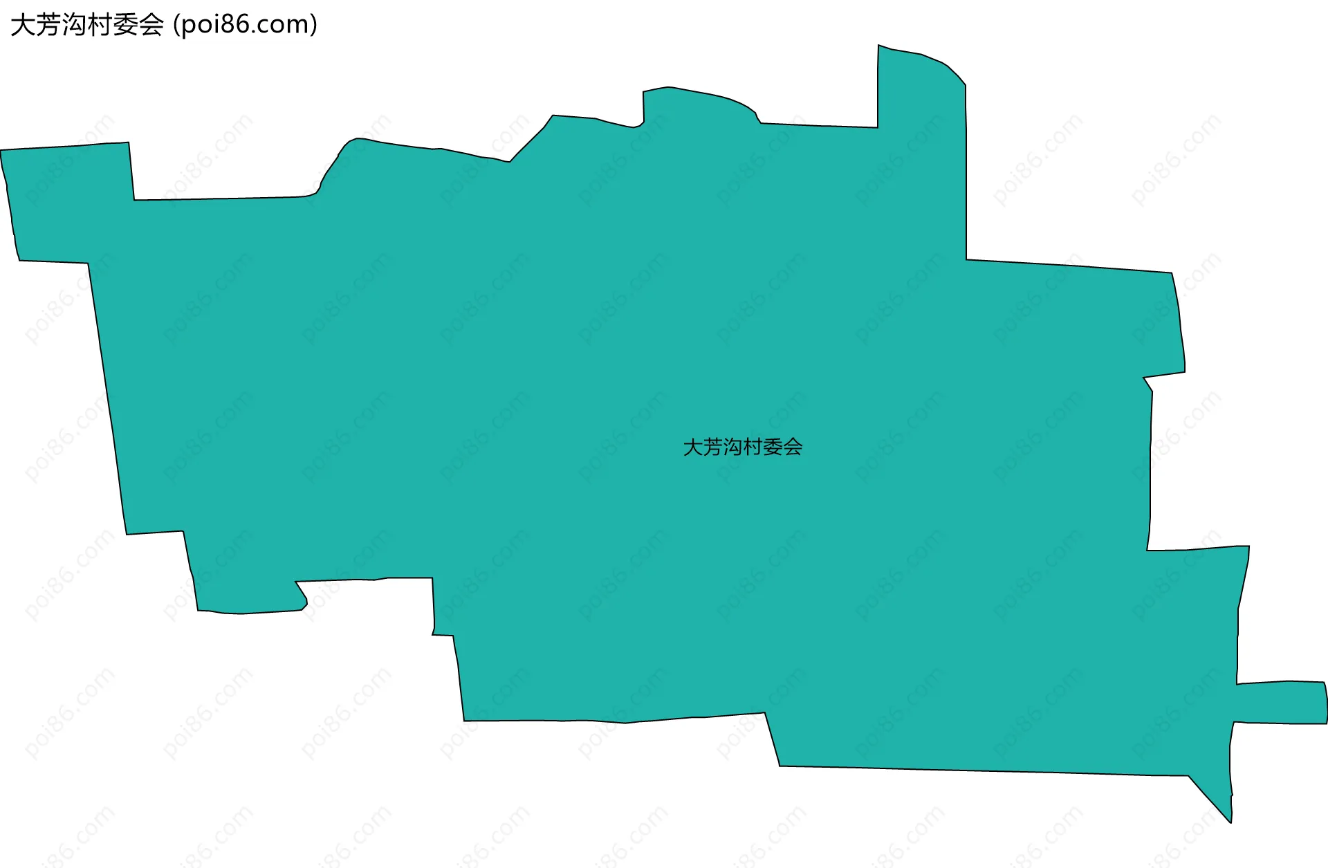 大芳沟村委会边界地图