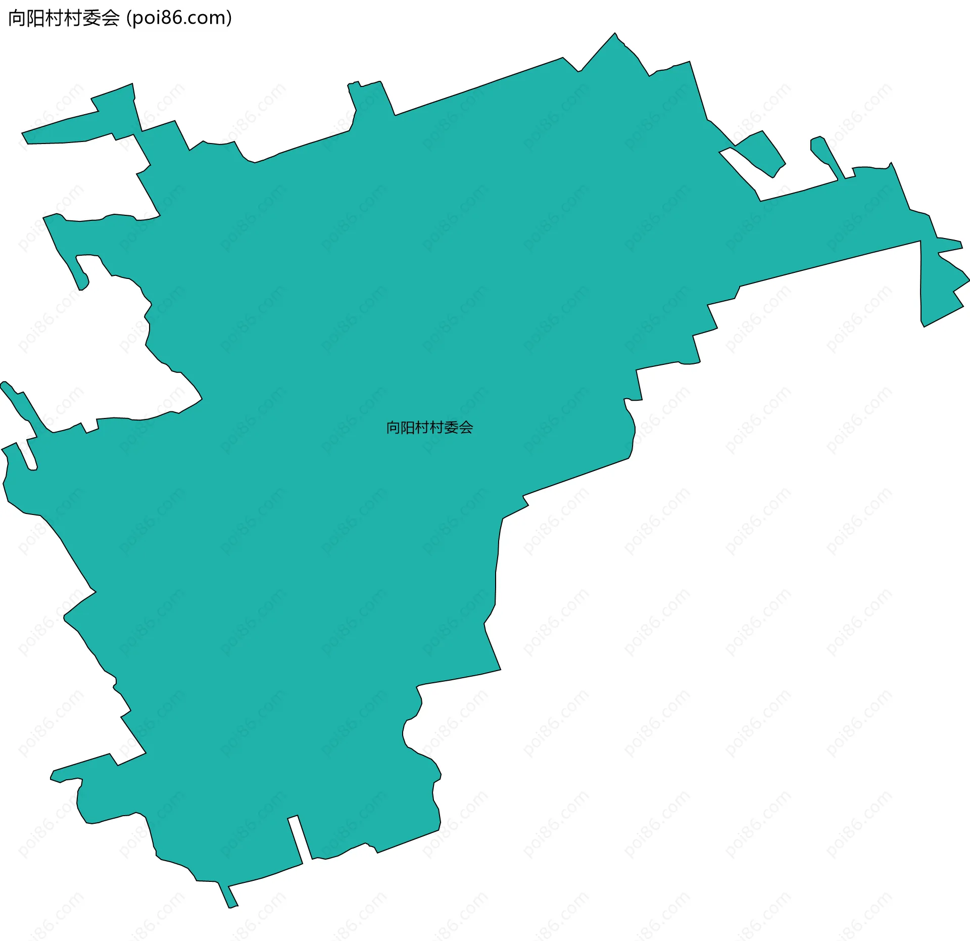 向阳村村委会边界地图