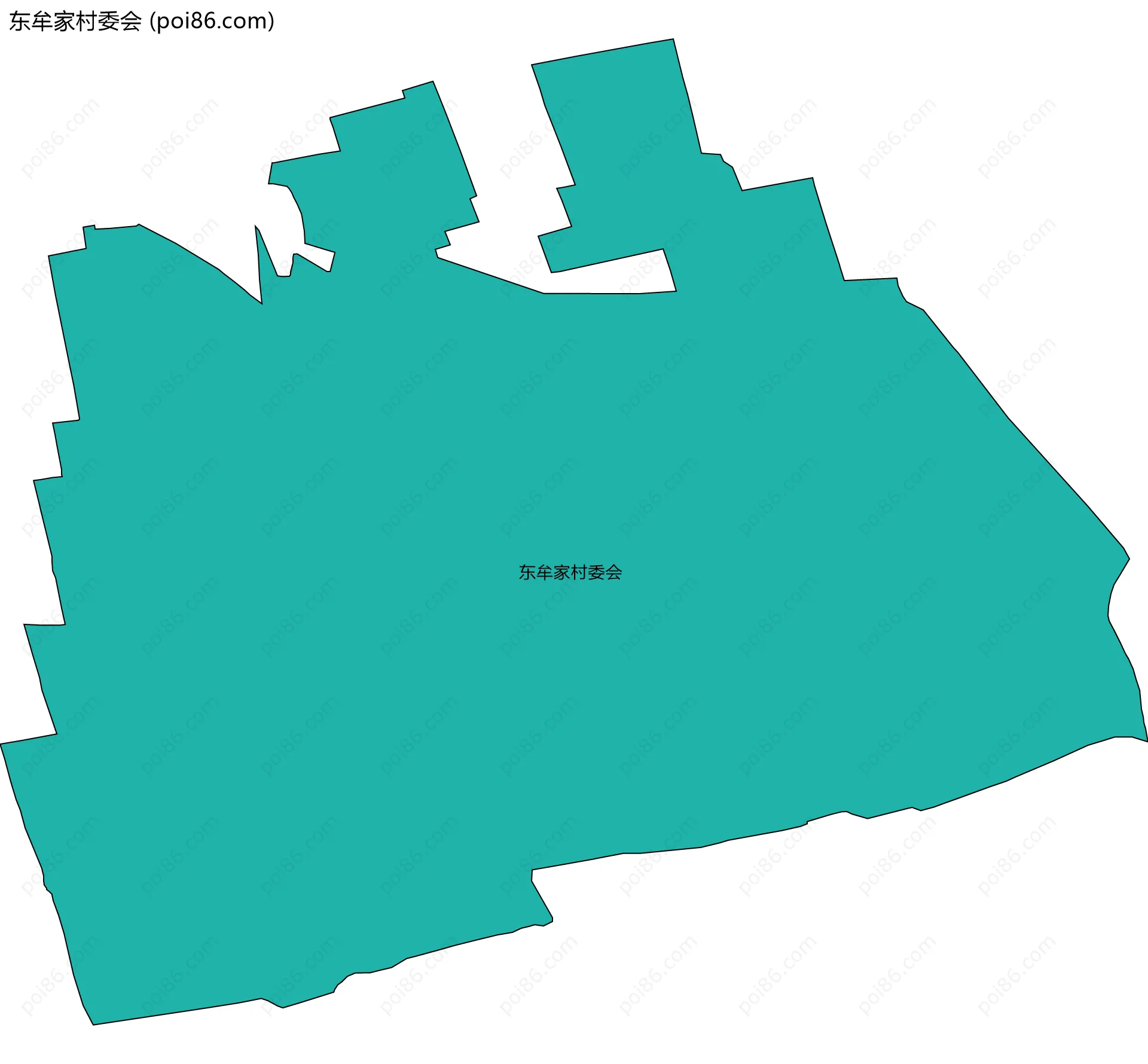 东牟家村委会边界地图
