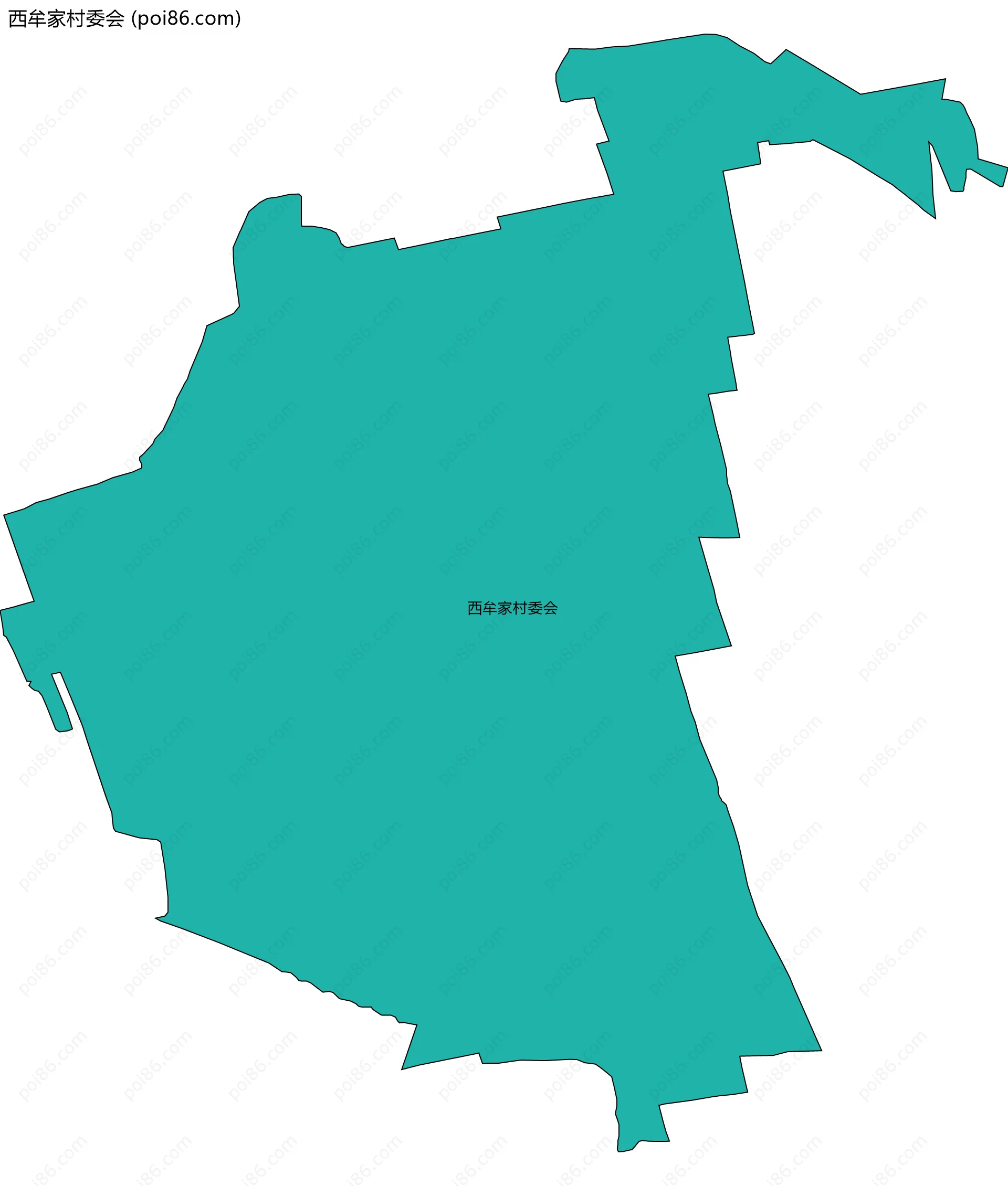 西牟家村委会边界地图