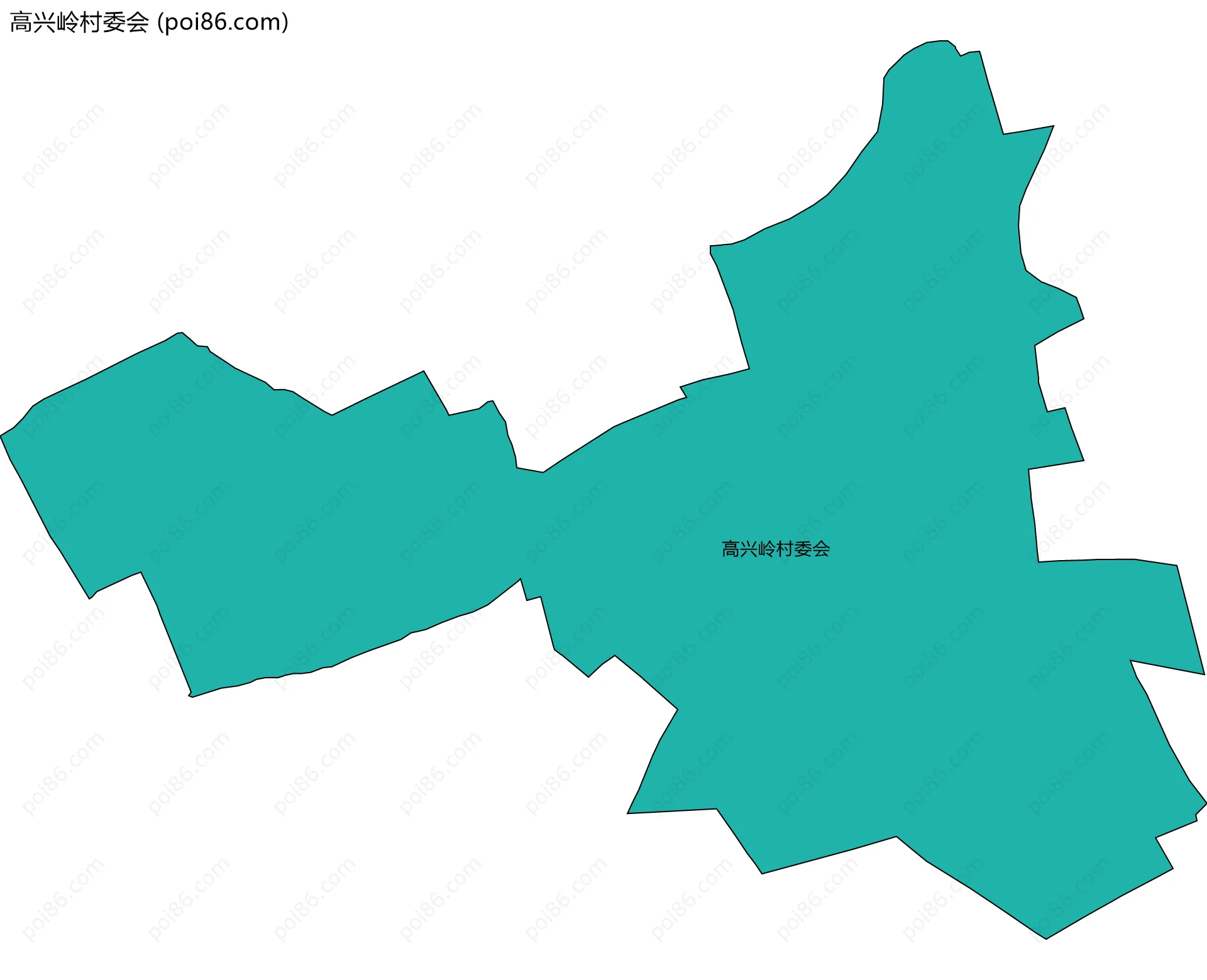 高兴岭村委会边界地图