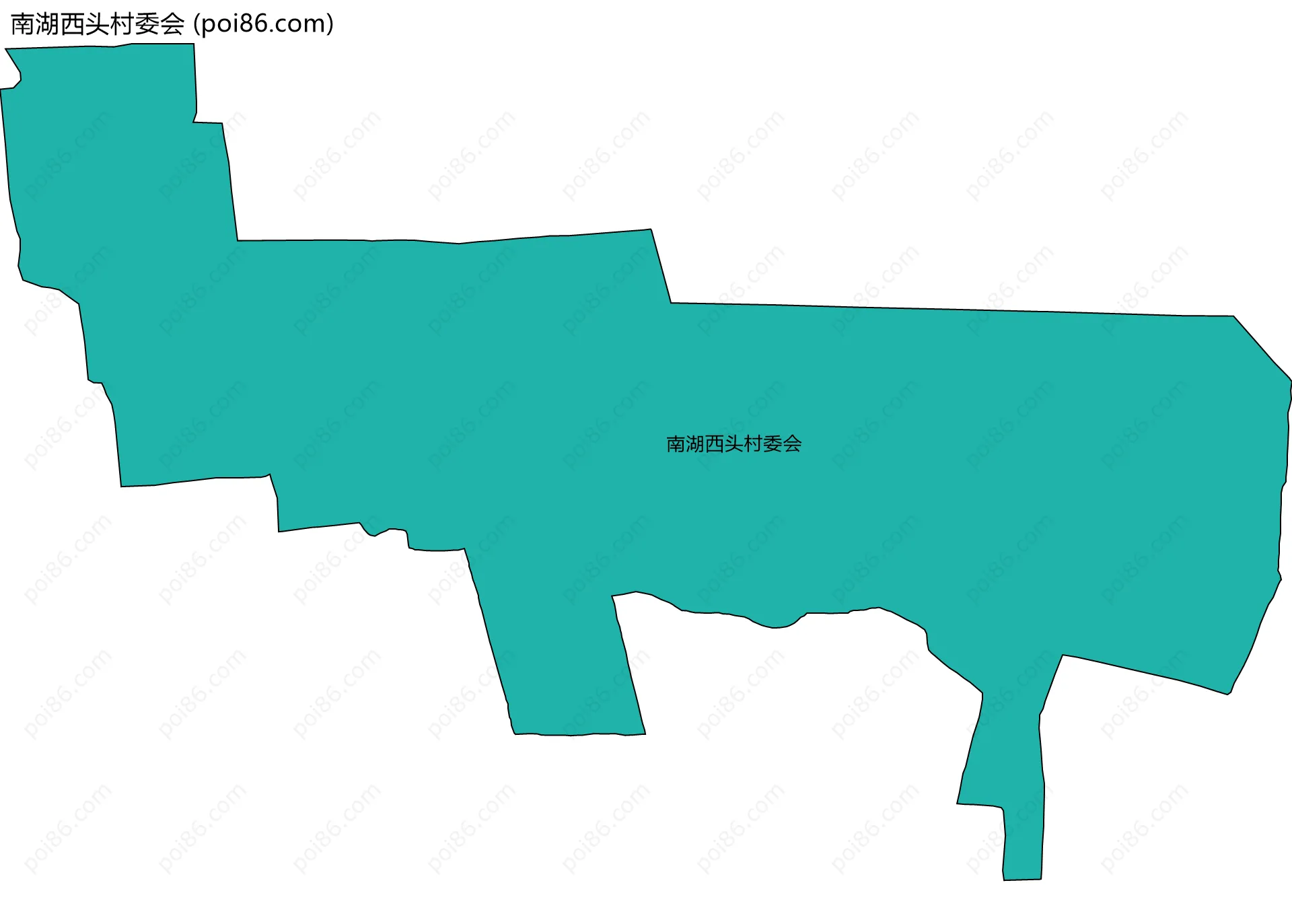 南湖西头村委会边界地图