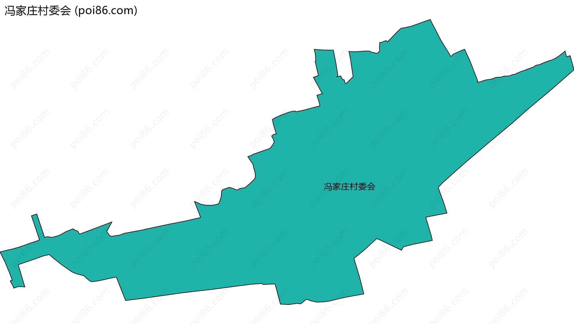 冯家庄村委会边界地图