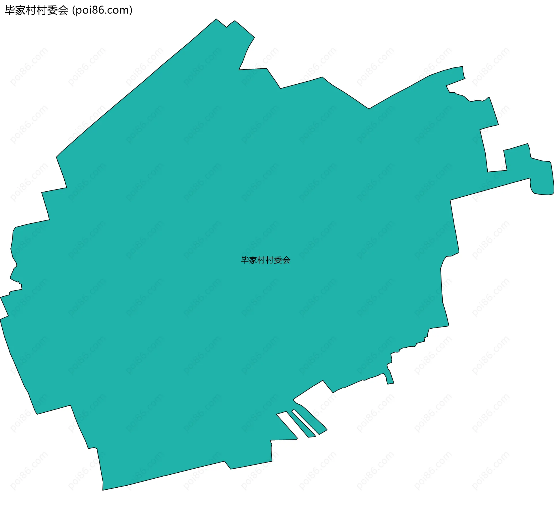 毕家村村委会边界地图