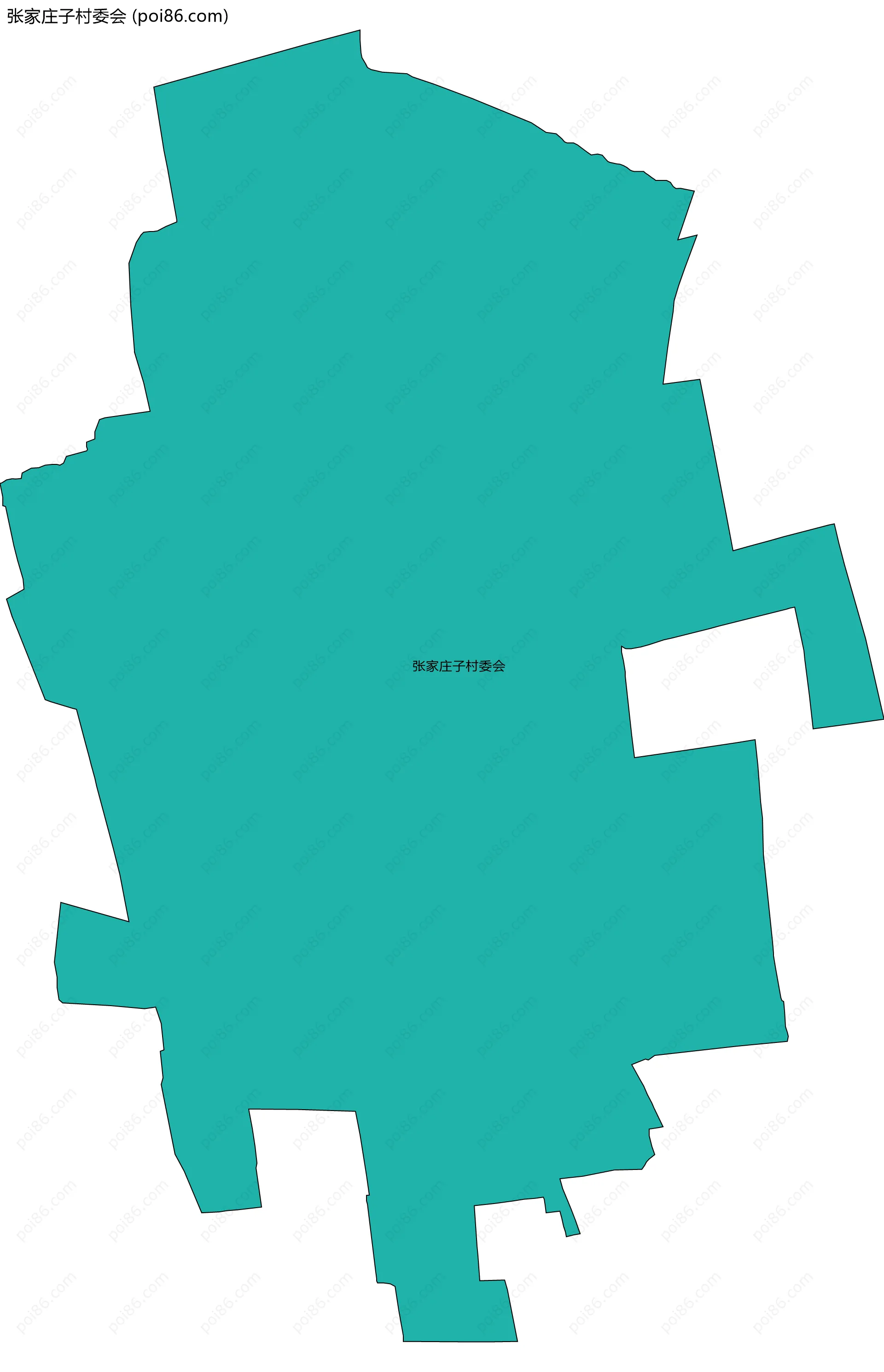 张家庄子村委会边界地图