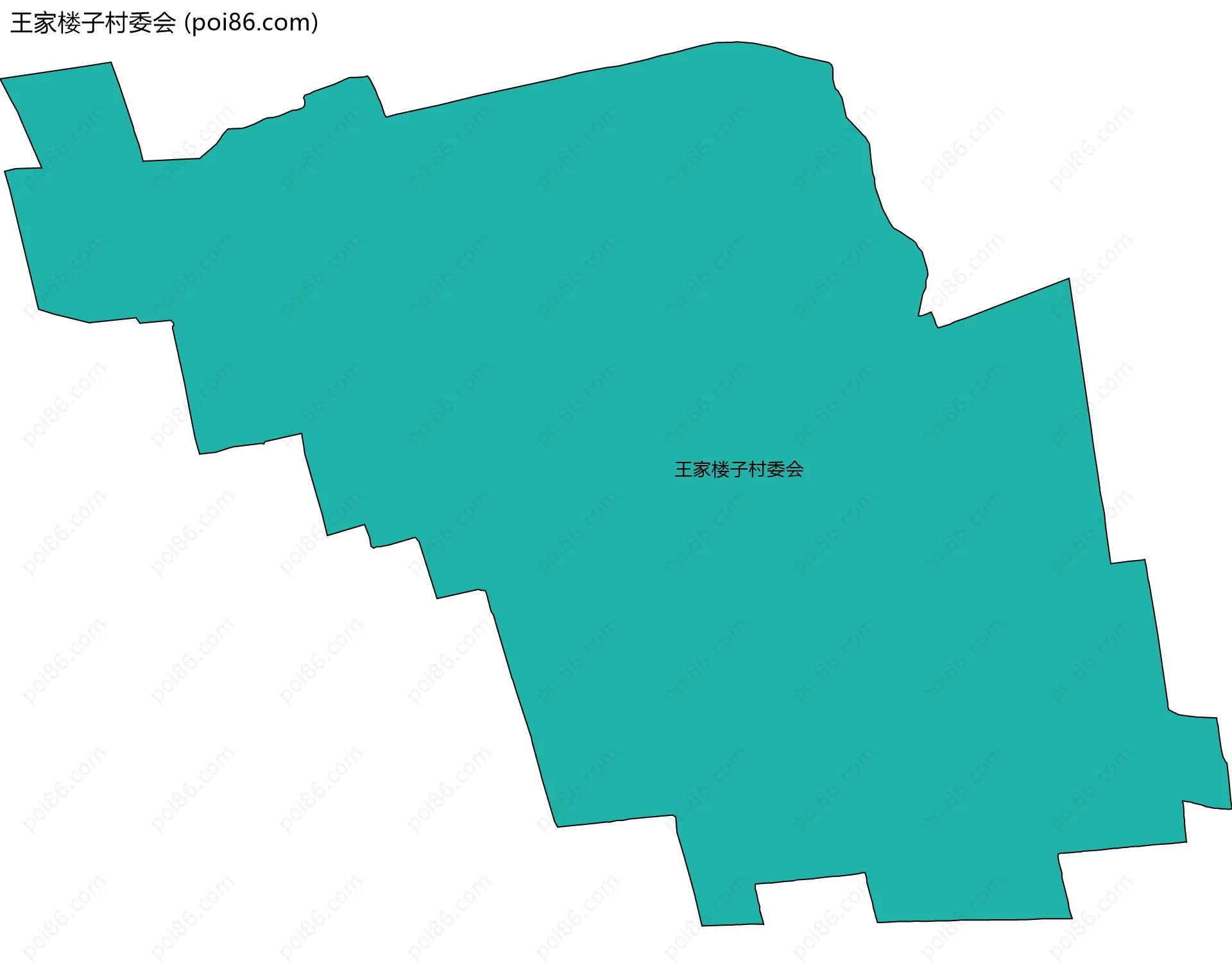 王家楼子村委会边界地图