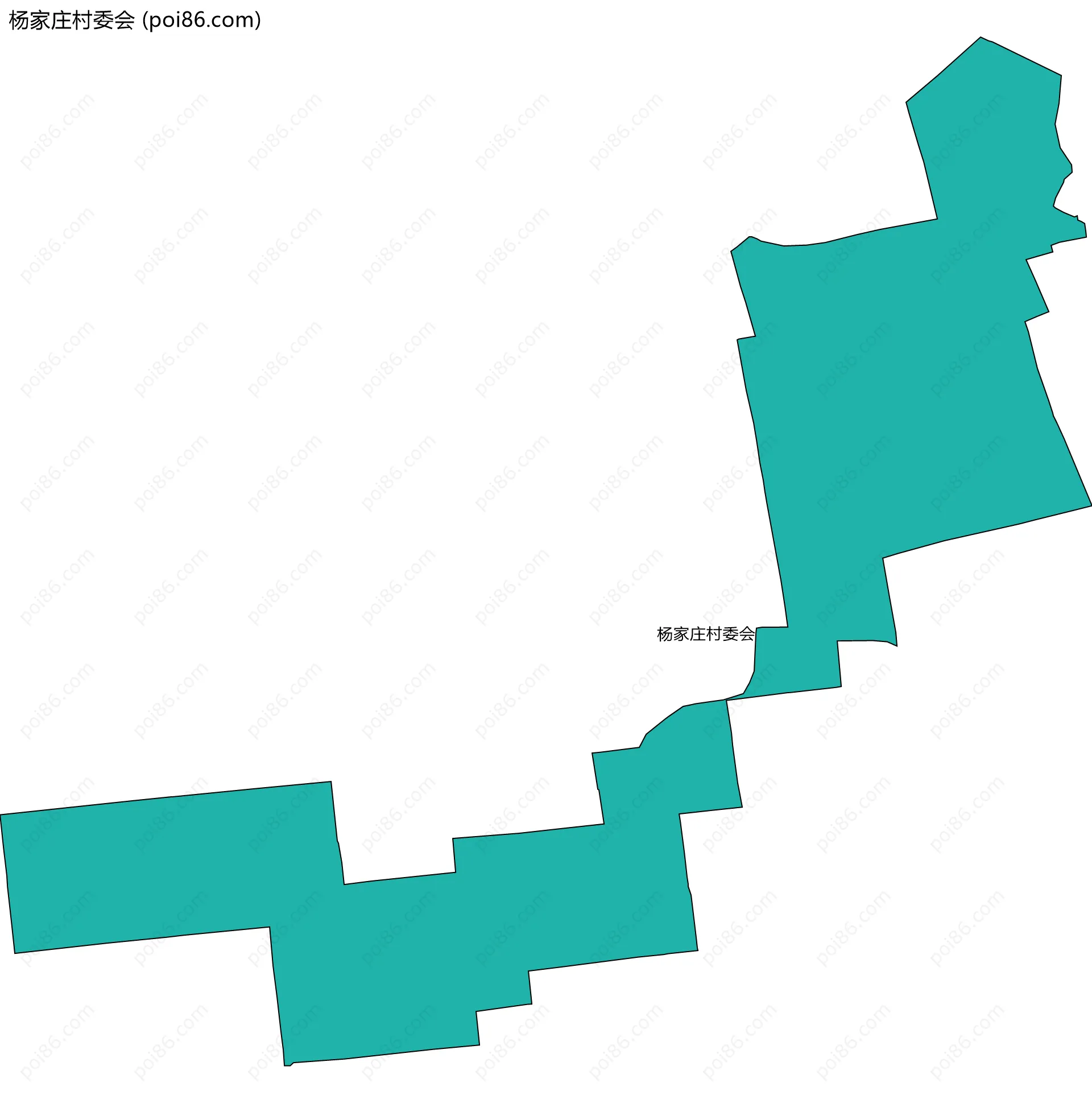 杨家庄村委会边界地图