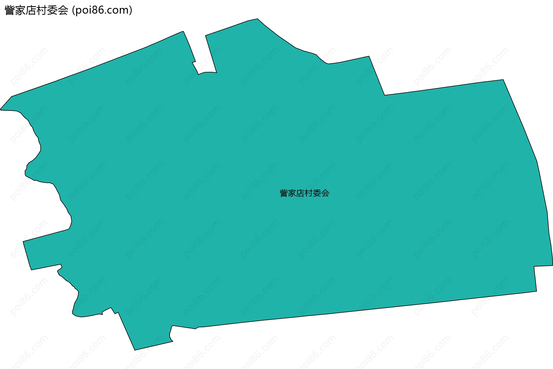 訾家店村委会边界地图