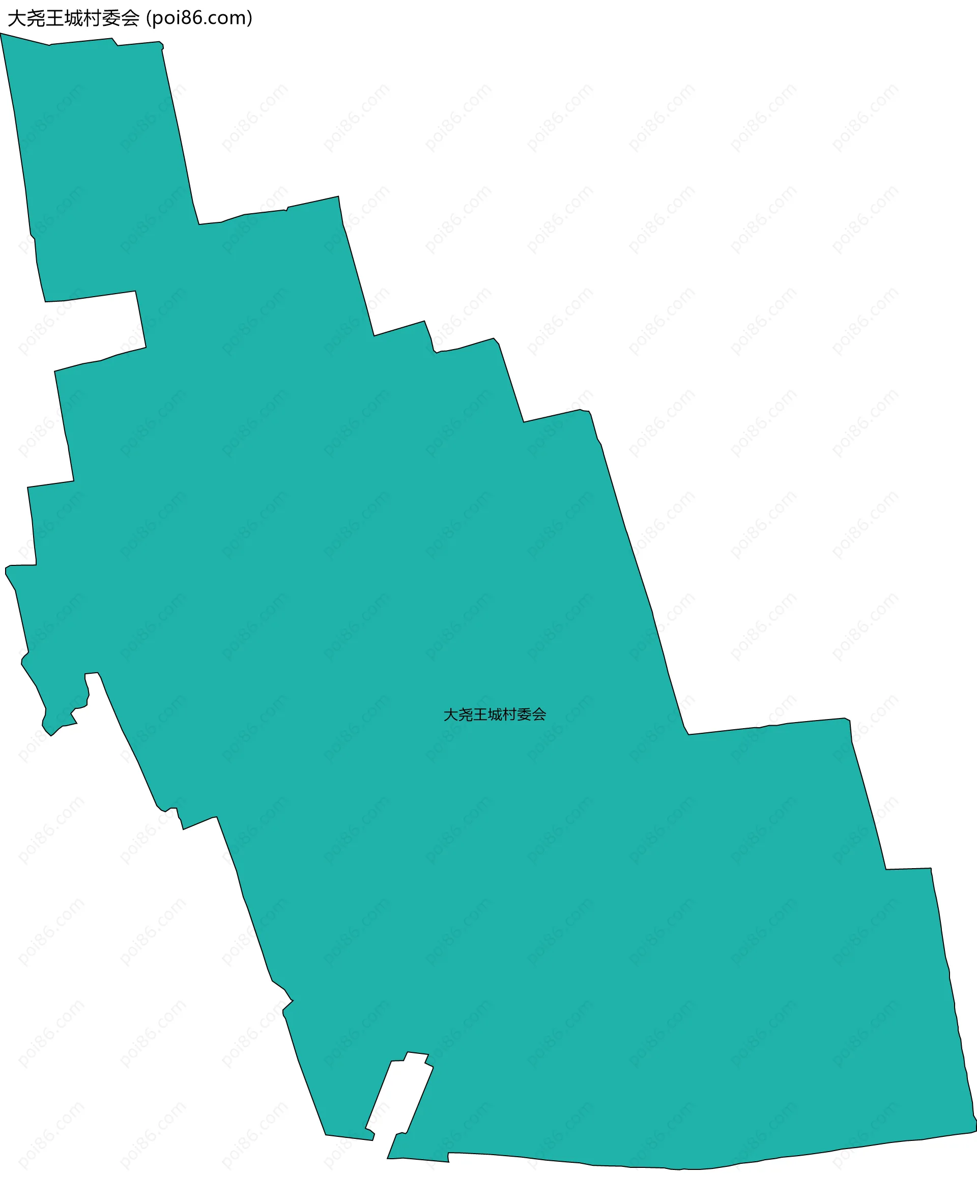 大尧王城村委会边界地图