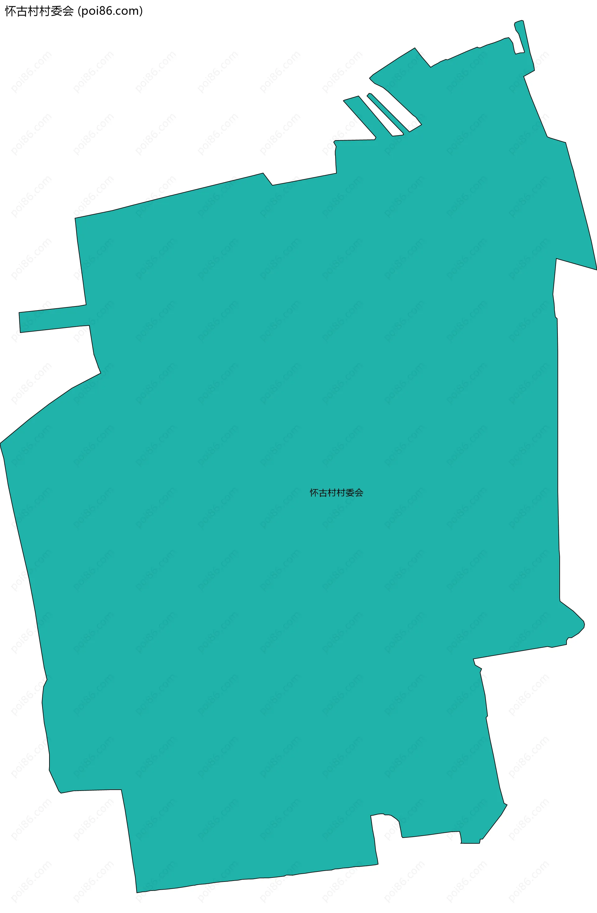 怀古村村委会边界地图
