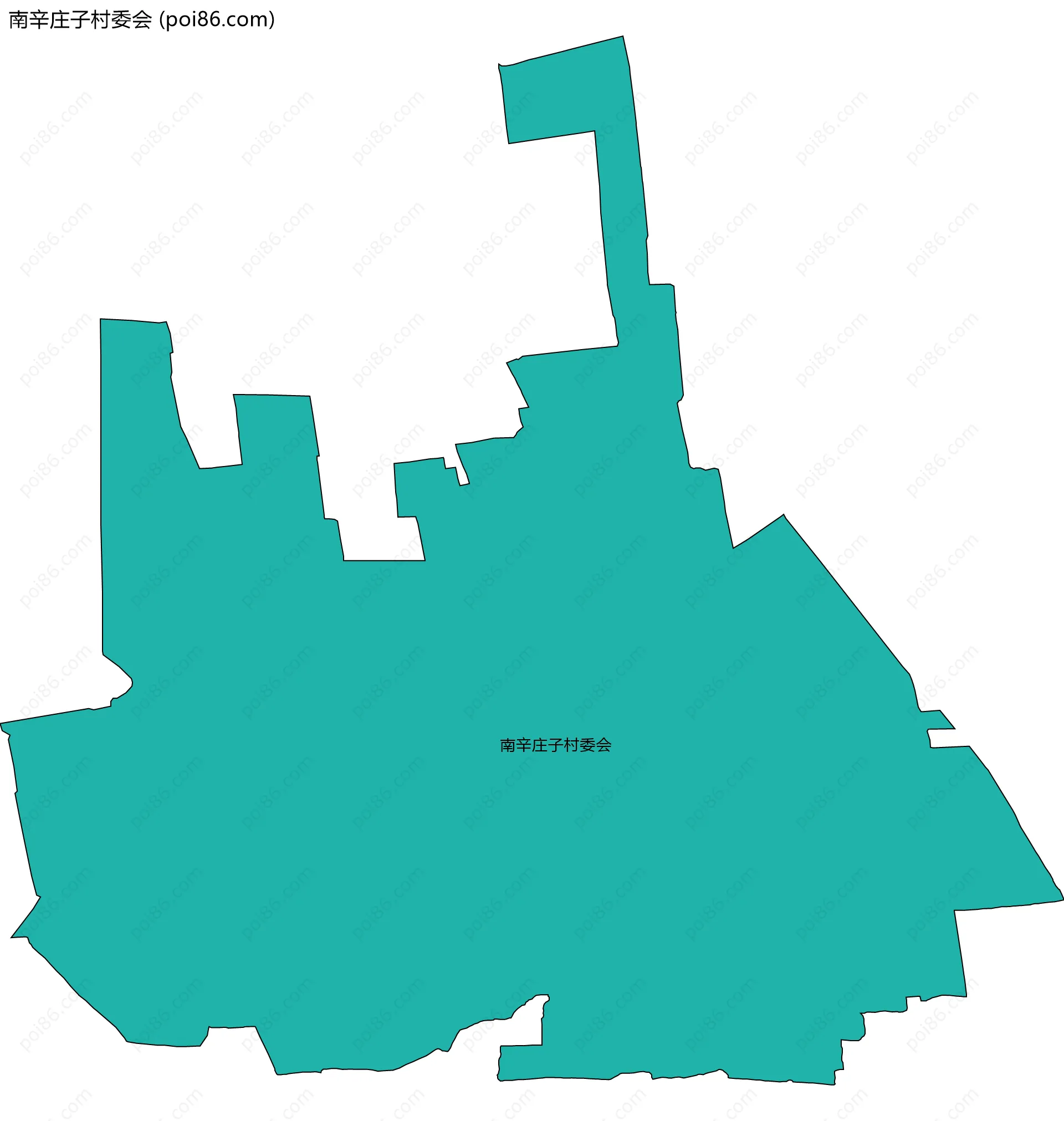 南辛庄子村委会边界地图