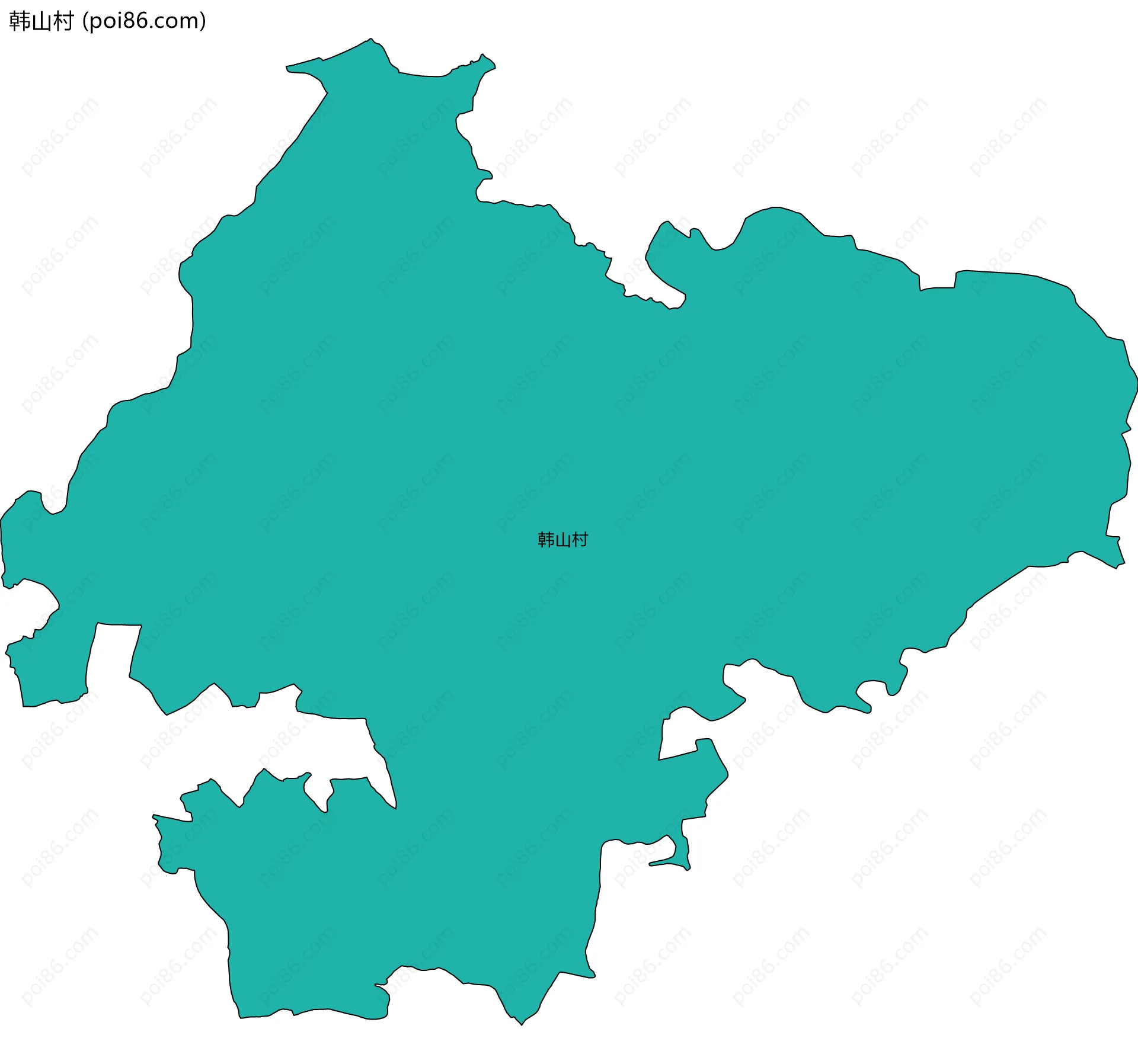 韩山村边界地图