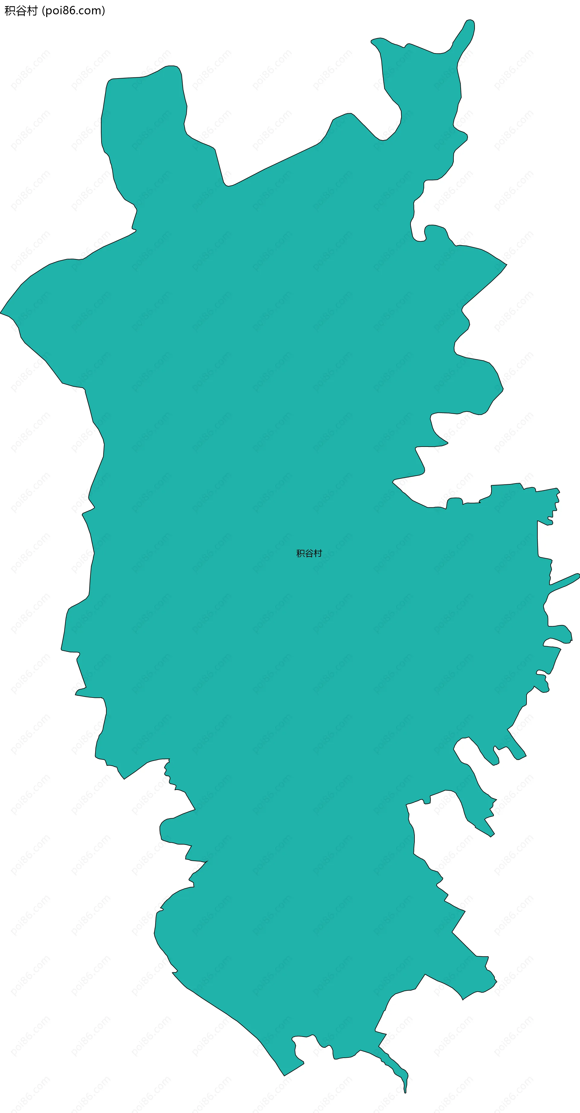 积谷村边界地图