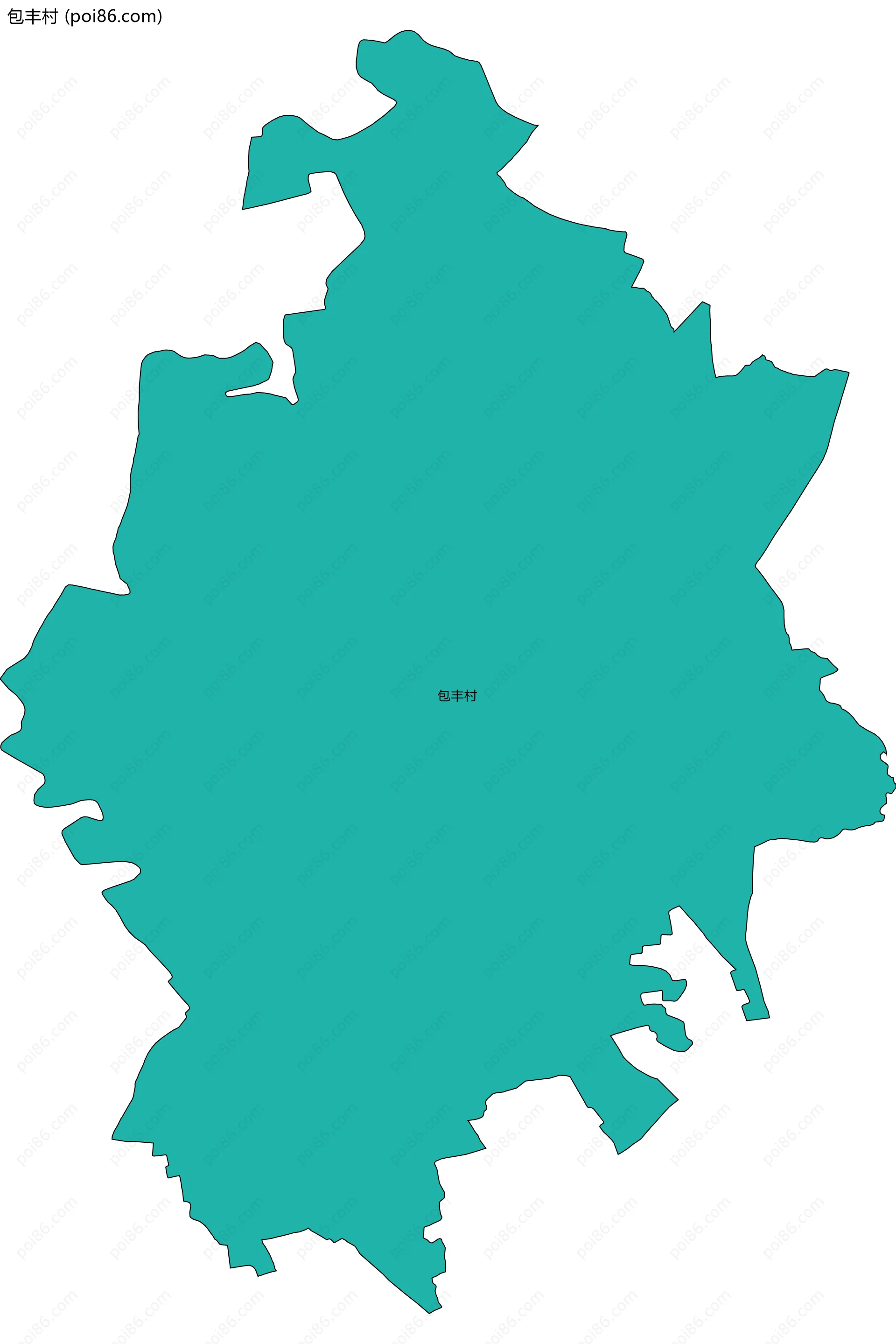 包丰村边界地图