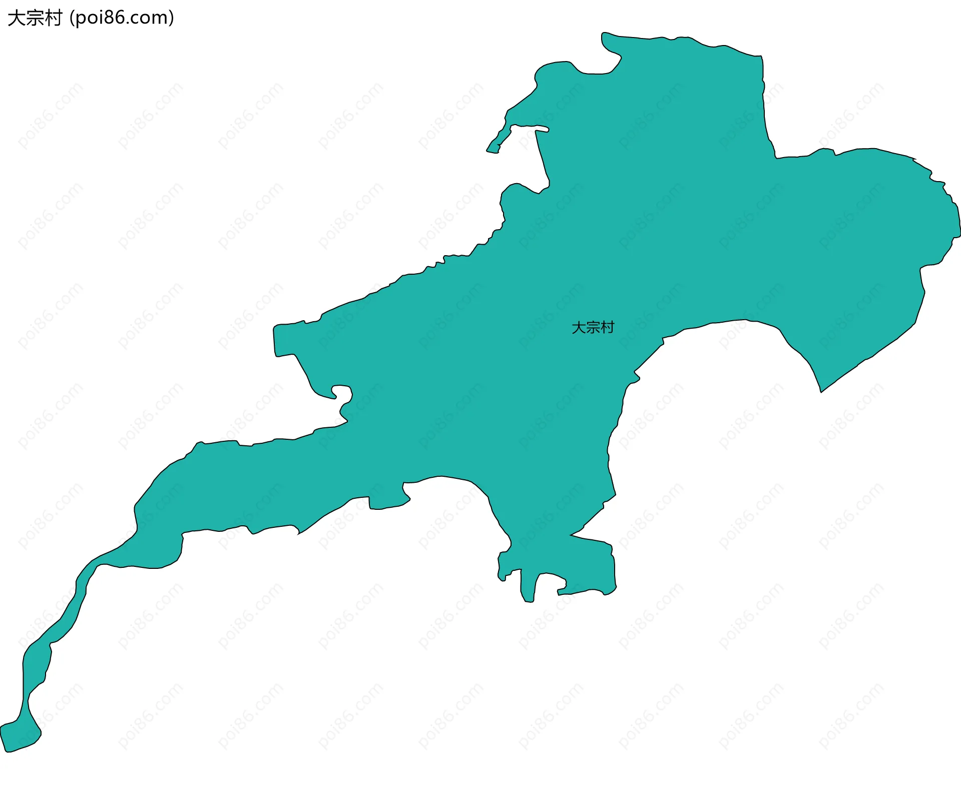 大宗村边界地图