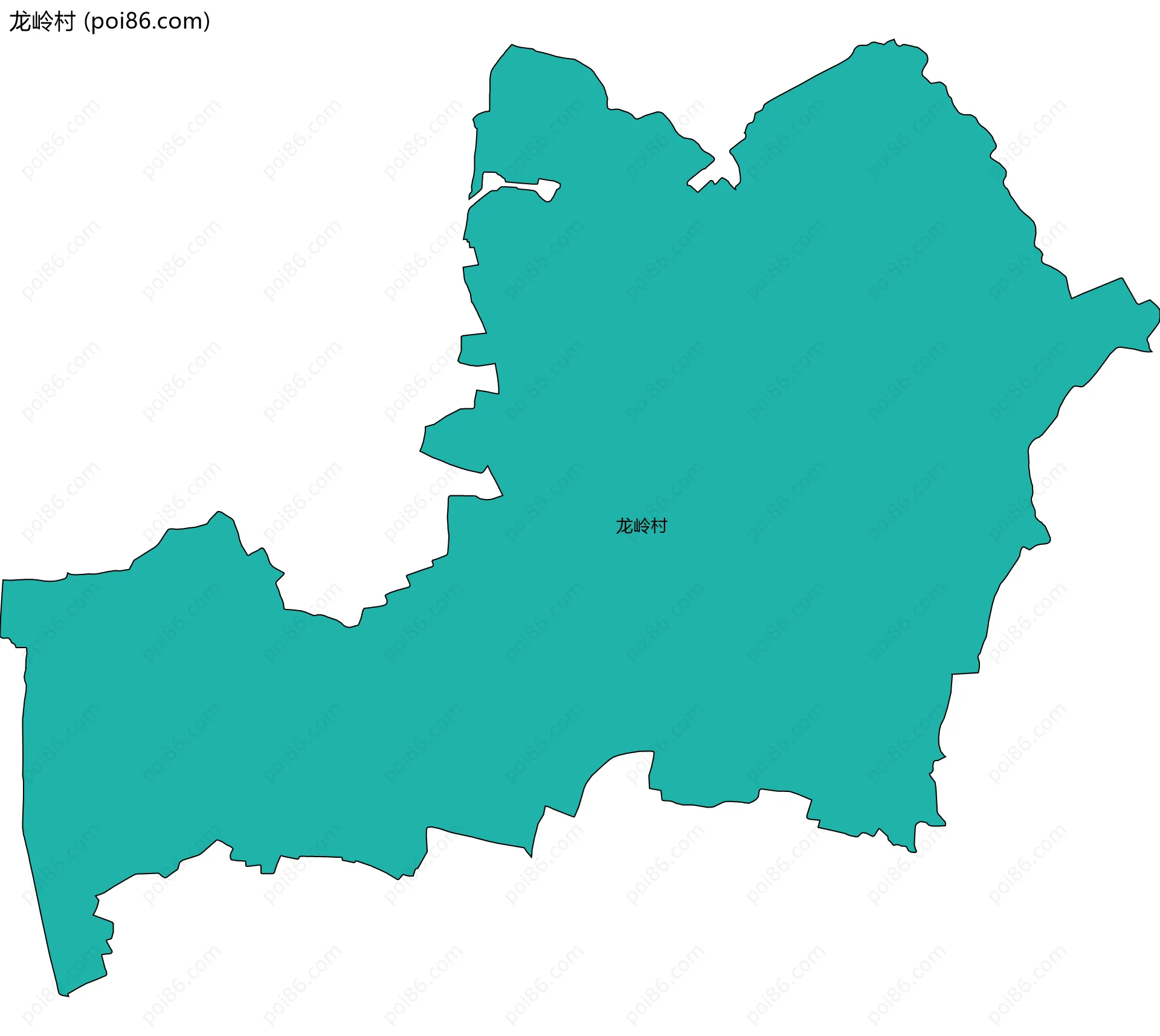 龙岭村边界地图